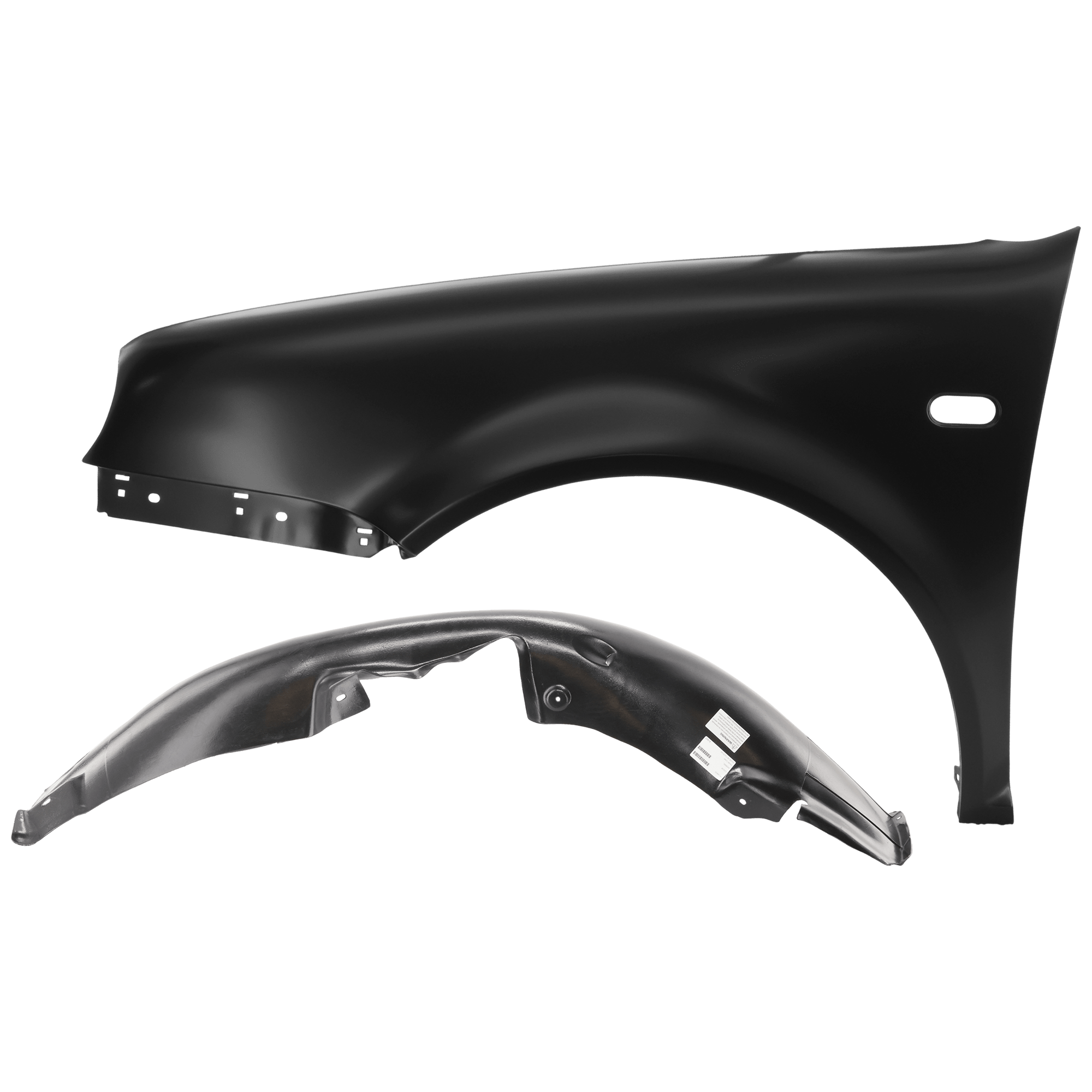 AM GOLF 99-06 FRONT FENDER LH Primed with Fender Liner SKU KIT 050926 AE423 Partslink VW1240126 VW1248103 OEM 1J0821021-1JM809957