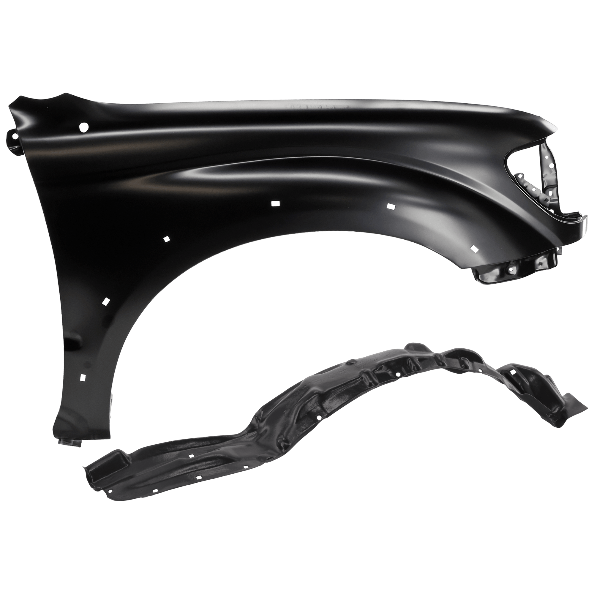 AM TACOMA 01-04 FRONT FENDER RH Primed with Fender Liner SKU KIT 050926 AE426 Partslink TO1241188 TO1249117 OEM 5380104060-5387504050