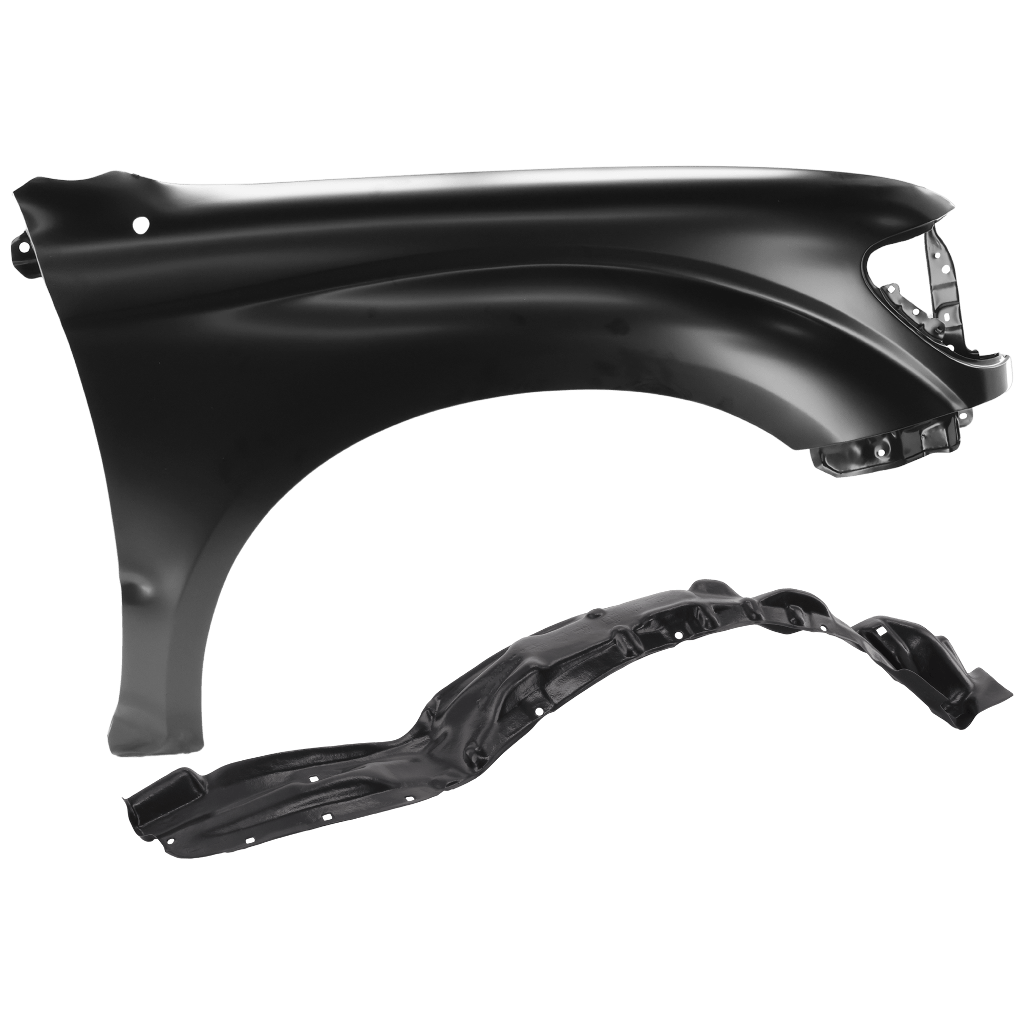 AM TACOMA 01-04 FRONT FENDER RH Primed with Fender Liner SKU KIT 050926 AE427 Partslink TO1241180 TO1249117 OEM 5380104050-5387504050
