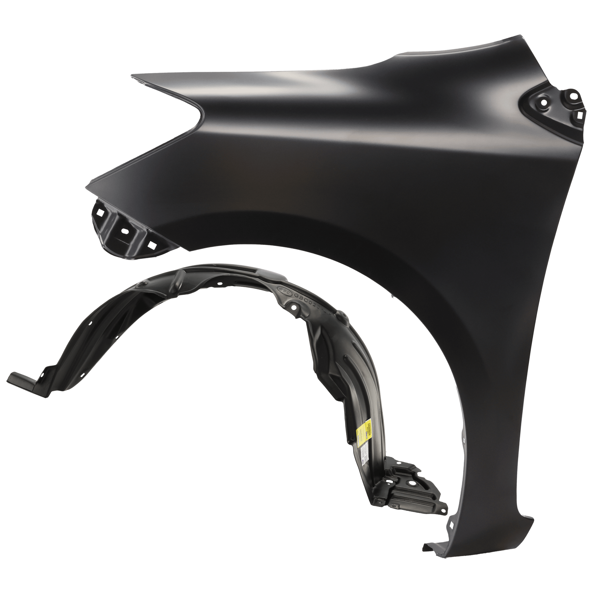 AM YARIS 07-12 FRONT FENDER LH Primed with Fender Liner SKU KIT 050926 AE42 Partslink TO1240212 TO1250120 OEM 5380252080-5387652180