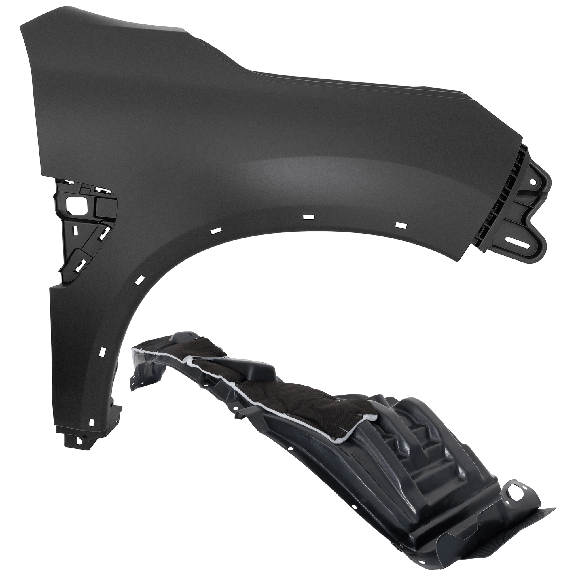AM OUTLANDER SPORT 20-23 RVR 20-22FRONT FENDER RH Primed with Fender Liner SKU KIT 050926 AE43 Partslink MI1241182 MI1249136 OEM 63112W050P 5220AG80-5370C320