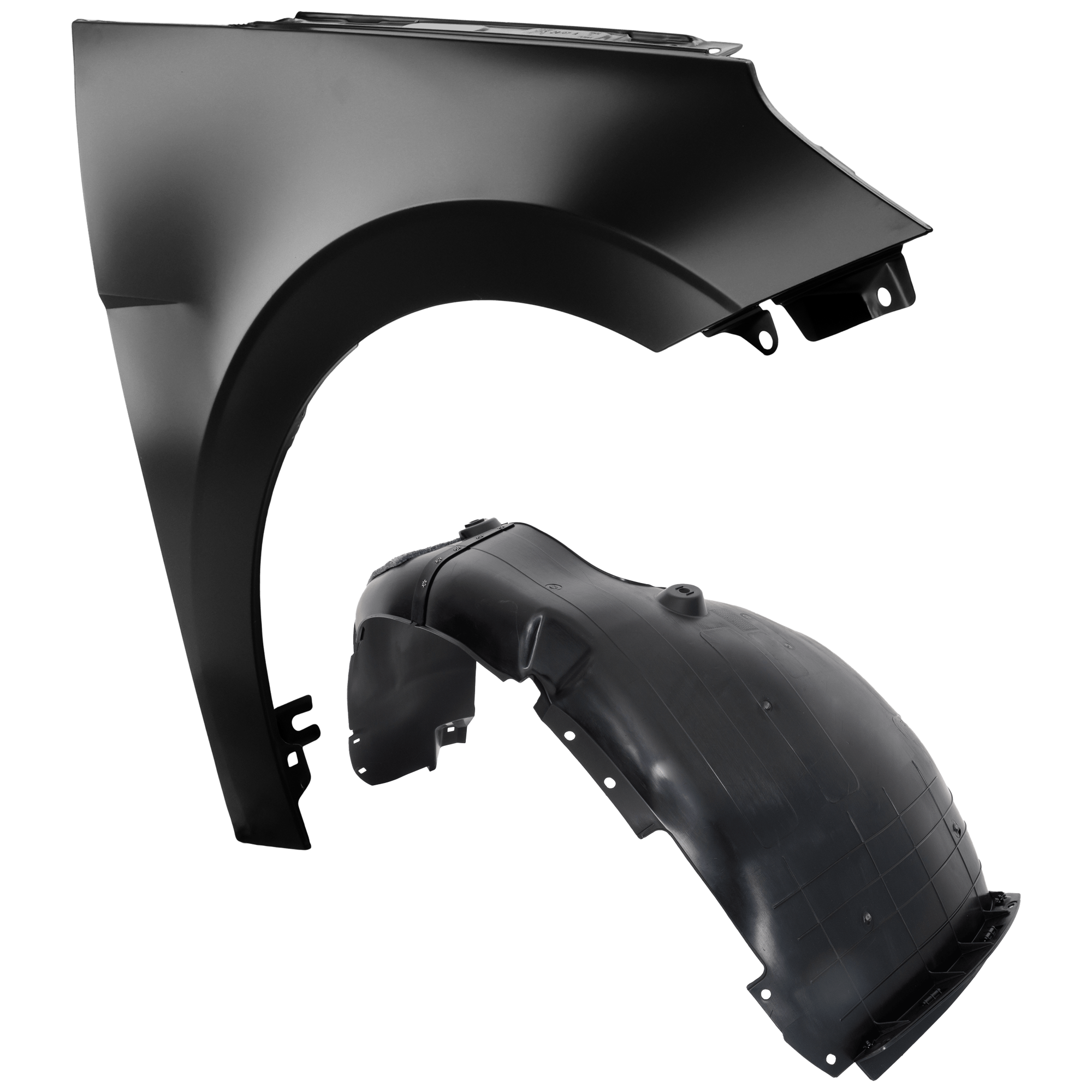 AM ELANTRA 21-23 FRONT FENDER RH Primed with Fender Liner SKU KIT 050926 AE447 Partslink HY1241180 HY1249186 OEM 66320AA000-86812AB000