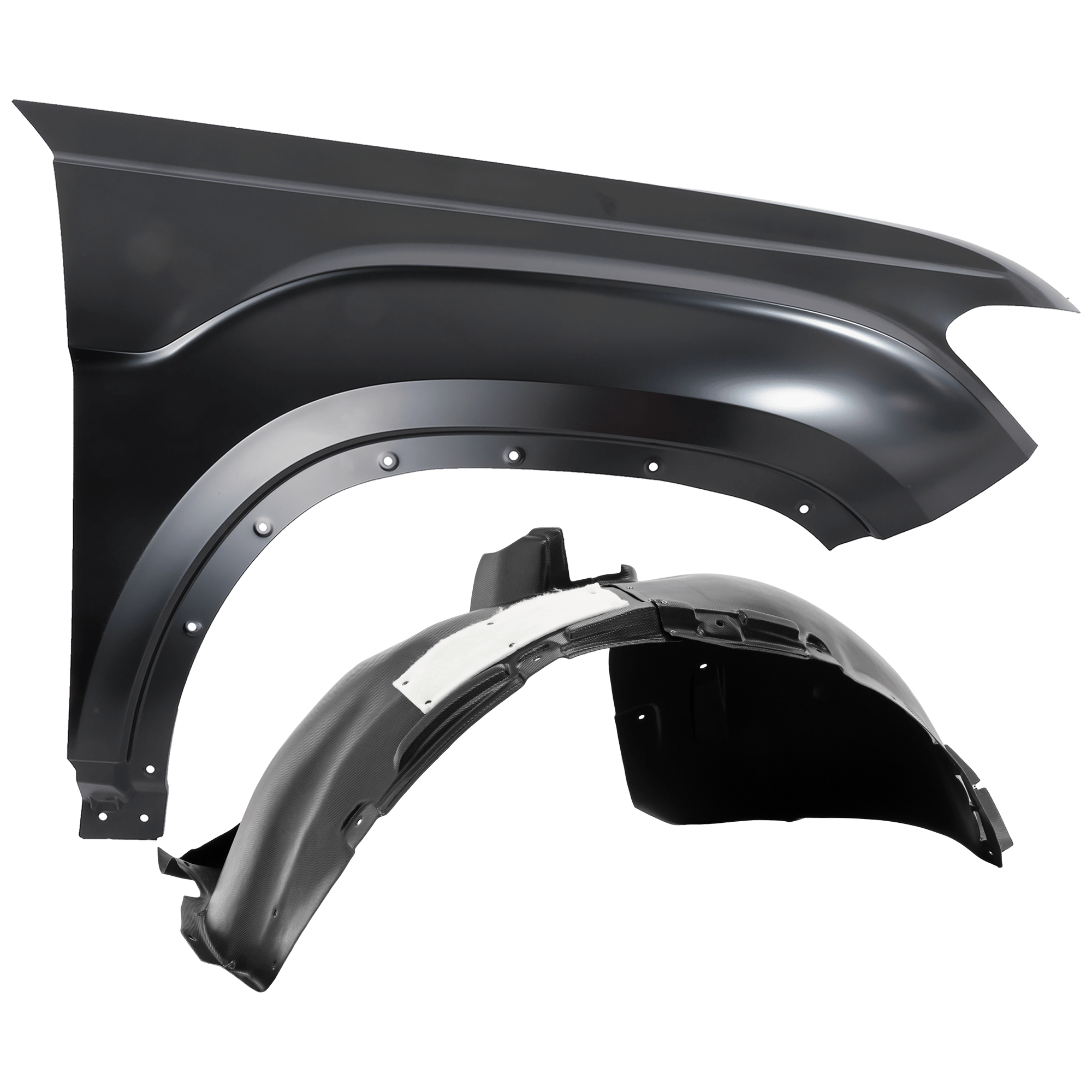 AM ATLAS 21-23 FRONT FENDER RH Primed with Fender Liner SKU KIT 050926 AE45 Partslink VW1241155 VW1249144 OEM 3CM821022-3CN805912C