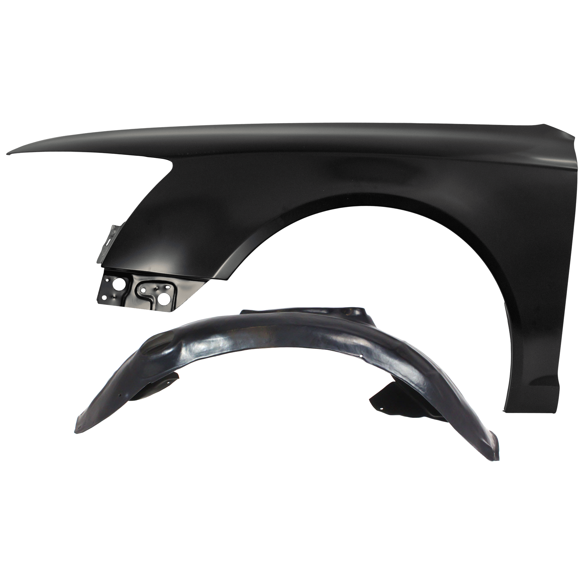 AM A6-09-11 A6 QUATTRO 09-11FRONT FENDER LH Primed with Fender Liner SKU KIT 050926 AE462 Partslink AU1240128 AU1250107 OEM 4F0821103F PFM 4F0821133P PFM
