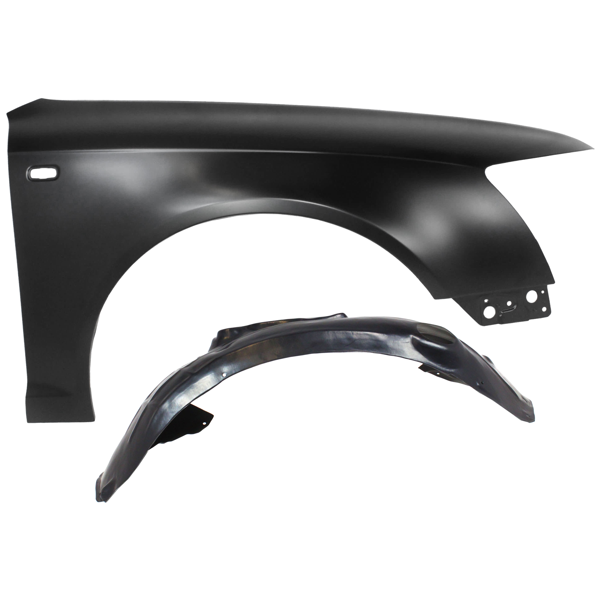 AM A6-06-08 A6 QUATTRO 05-08FRONT FENDER RH Primed with Fender Liner SKU KIT 050926 AE464 Partslink AU1241118 AU1251107 OEM 4F0821104A 4F0821134P PFM