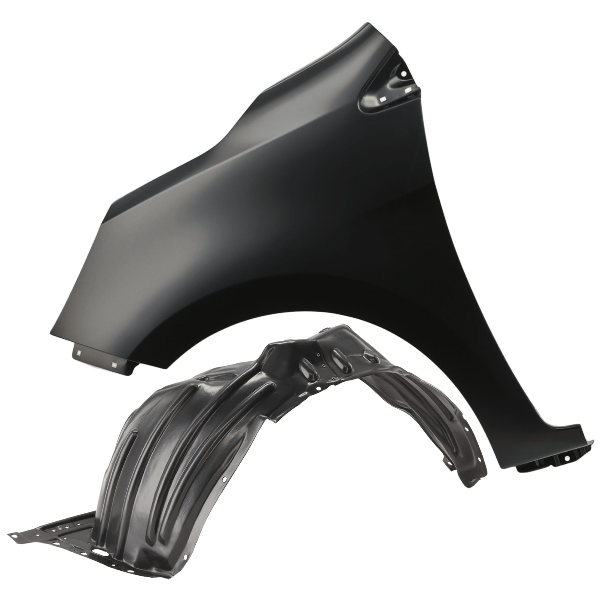 AM MIRAGE 21-24 MIRAGE G4-21-24FRONT FENDER LH Primed with Fender Liner SKU KIT 050926 AE472 Partslink MI1240187 MI1248138 OEM 5220AT69-5370C253