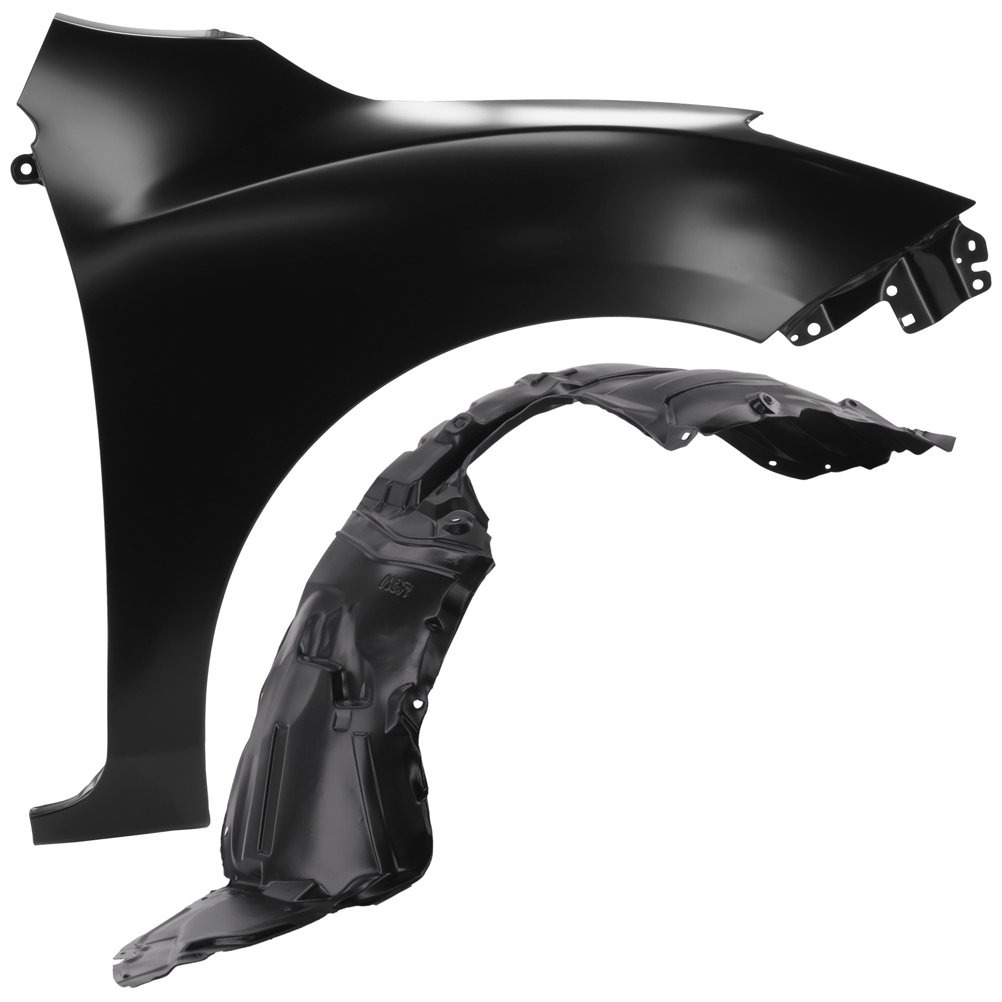 AM MAZDA 3-10-11 FRONT FENDER RH Primed with Fender Liner SKU KIT 050926 AE477 Partslink MA1241163 MA1249138 OEM BBM452111B BBP356130G