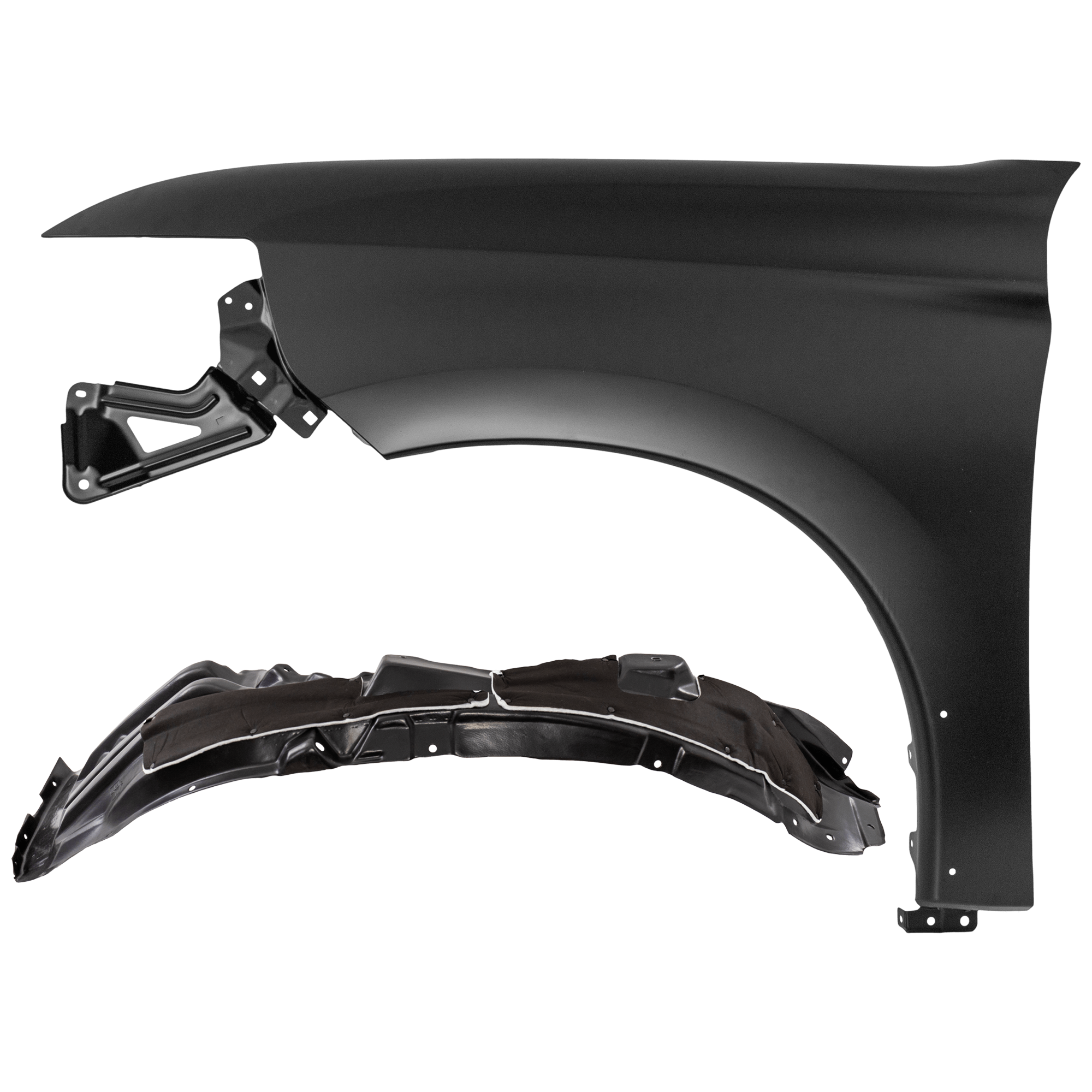 AM OUTLANDER 16-20 FRONT FENDER LH Primed with Fender Liner SKU KIT 050926 AE484 Partslink MI1240179 MI1248129 OEM 5220K685-5370B881