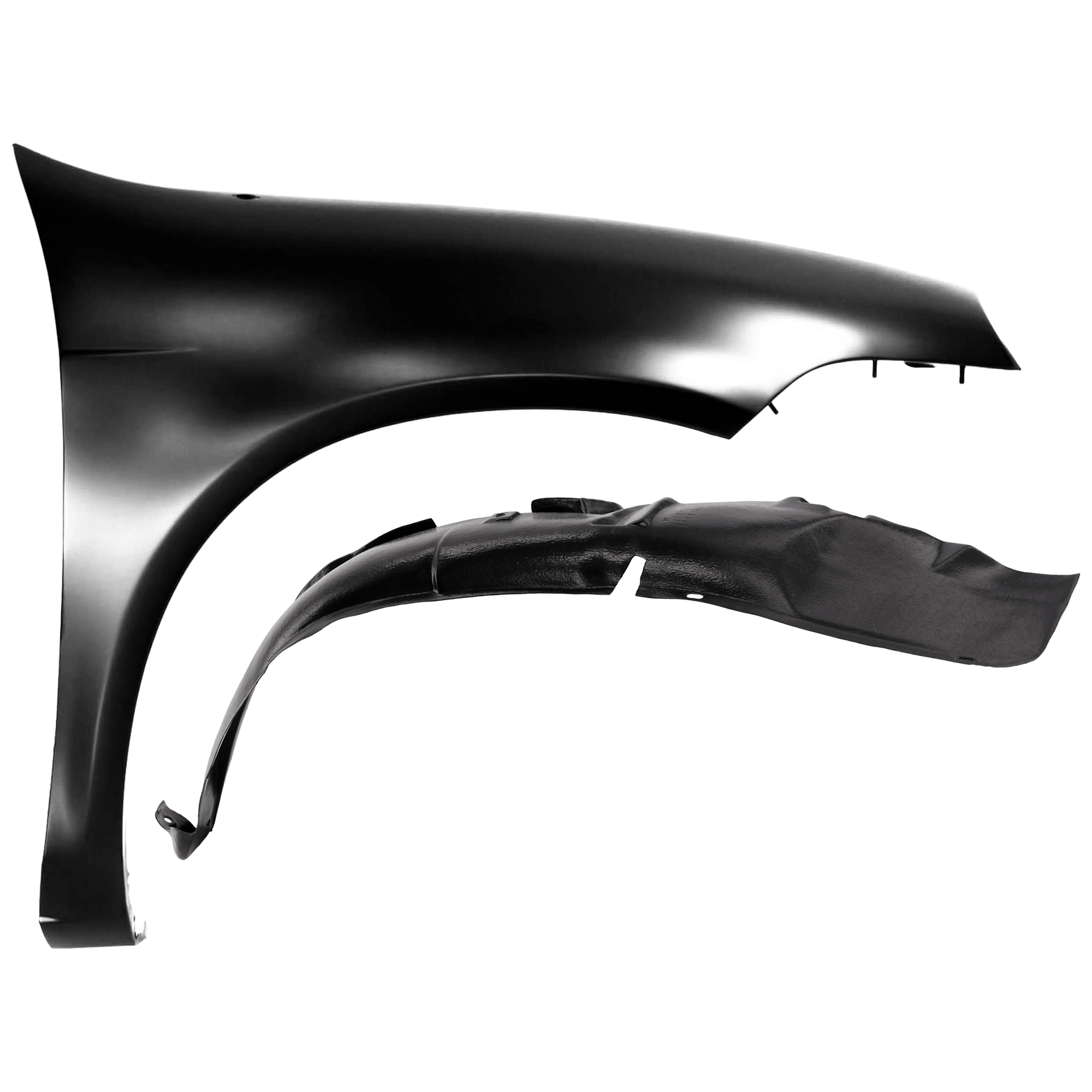 AM NEON 00-05 FRONT FENDER RH Primed with Fender Liner SKU KIT 050926 AE487 Partslink CH1241210 CH1249107 OEM 5012670AD 5008676AB