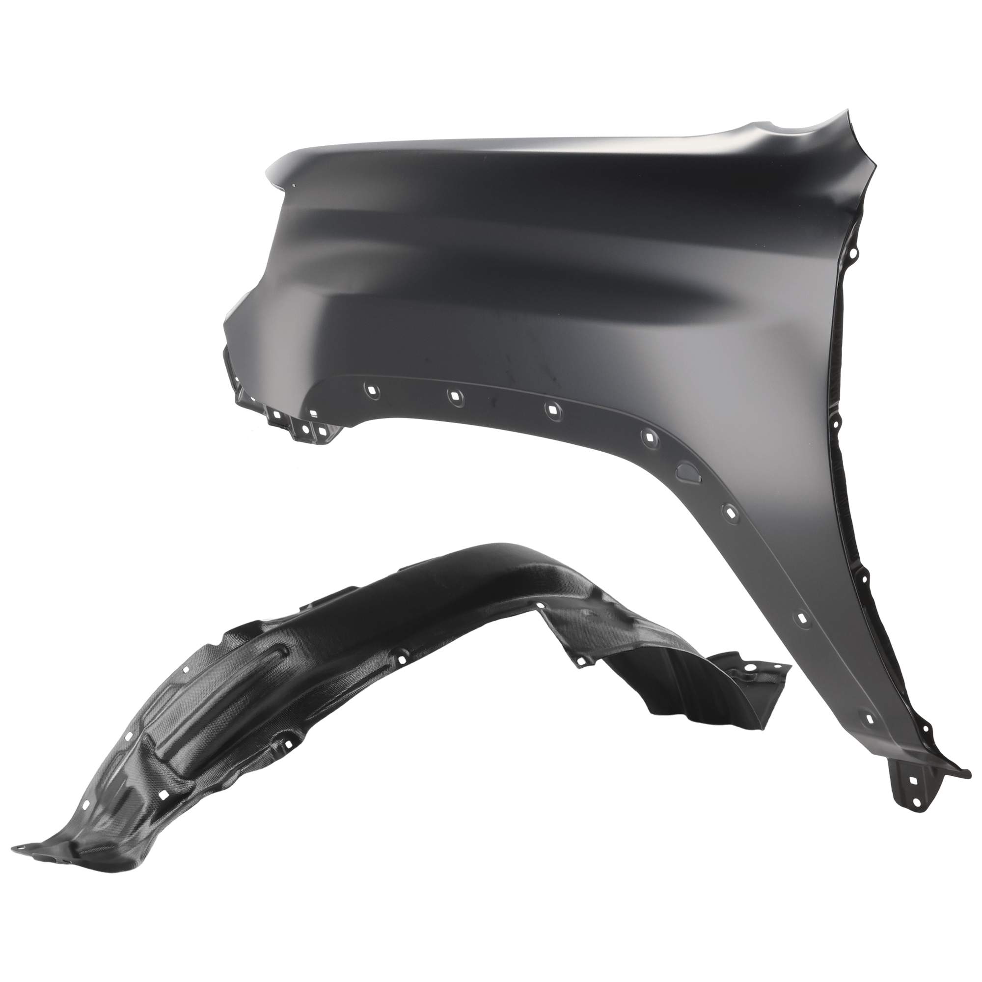 AM 4RUNNER 10-13 FRONT FENDER LH Primed with Fender Liner SKU KIT 050926 AE494 Partslink TO1240233 TO1248159 OEM 5381235510-5387635120