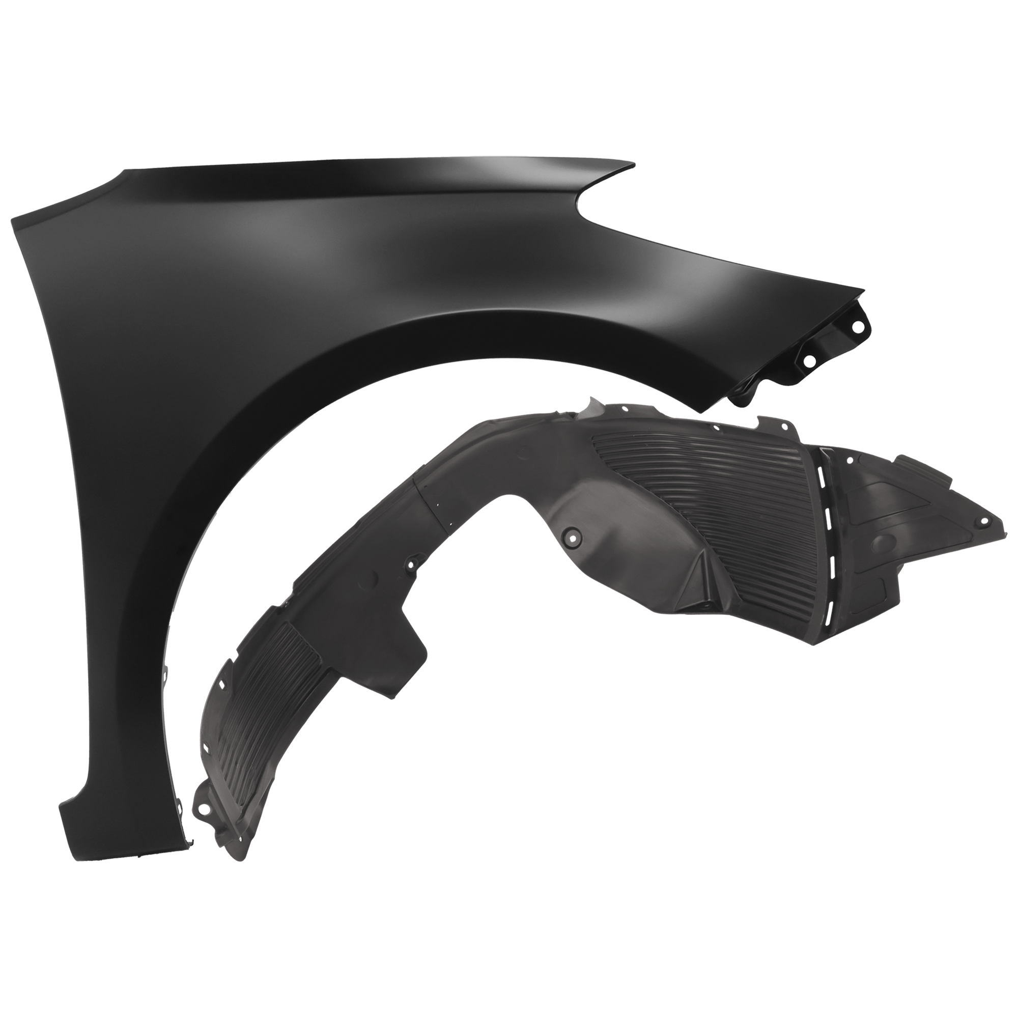 AM FORTE 17-18 FRONT FENDER RH Primed with Fender Liner SKU KIT 050926 AE497 Partslink KI1241138 KI1249153 OEM 66321A7000-86812B0000