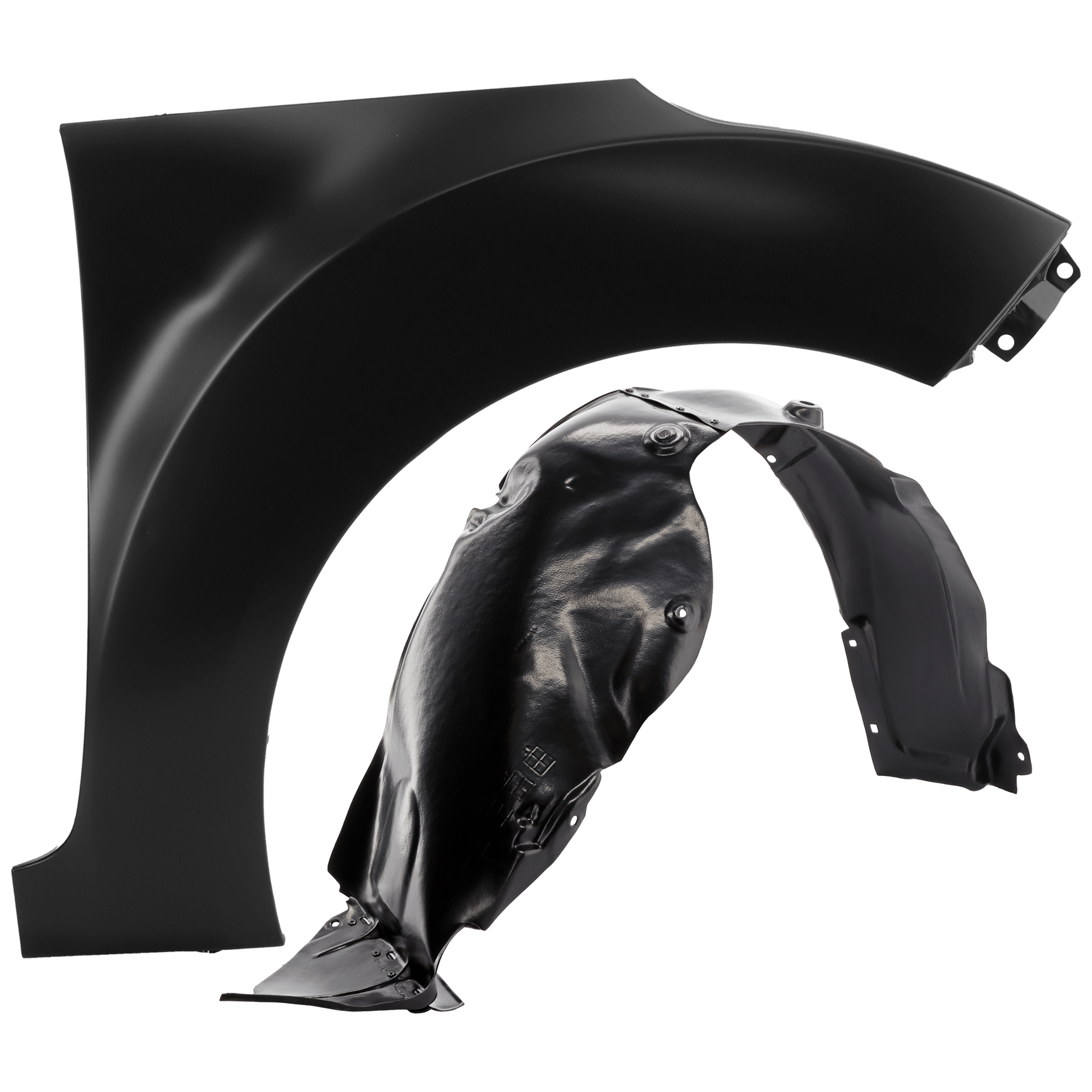 AM VELOSTER 12-13 FRONT FENDER RH Primed with Fender Liner SKU KIT 050926 AE500 Partslink HY1241156 HY1249155 OEM 663212V010-868122V000