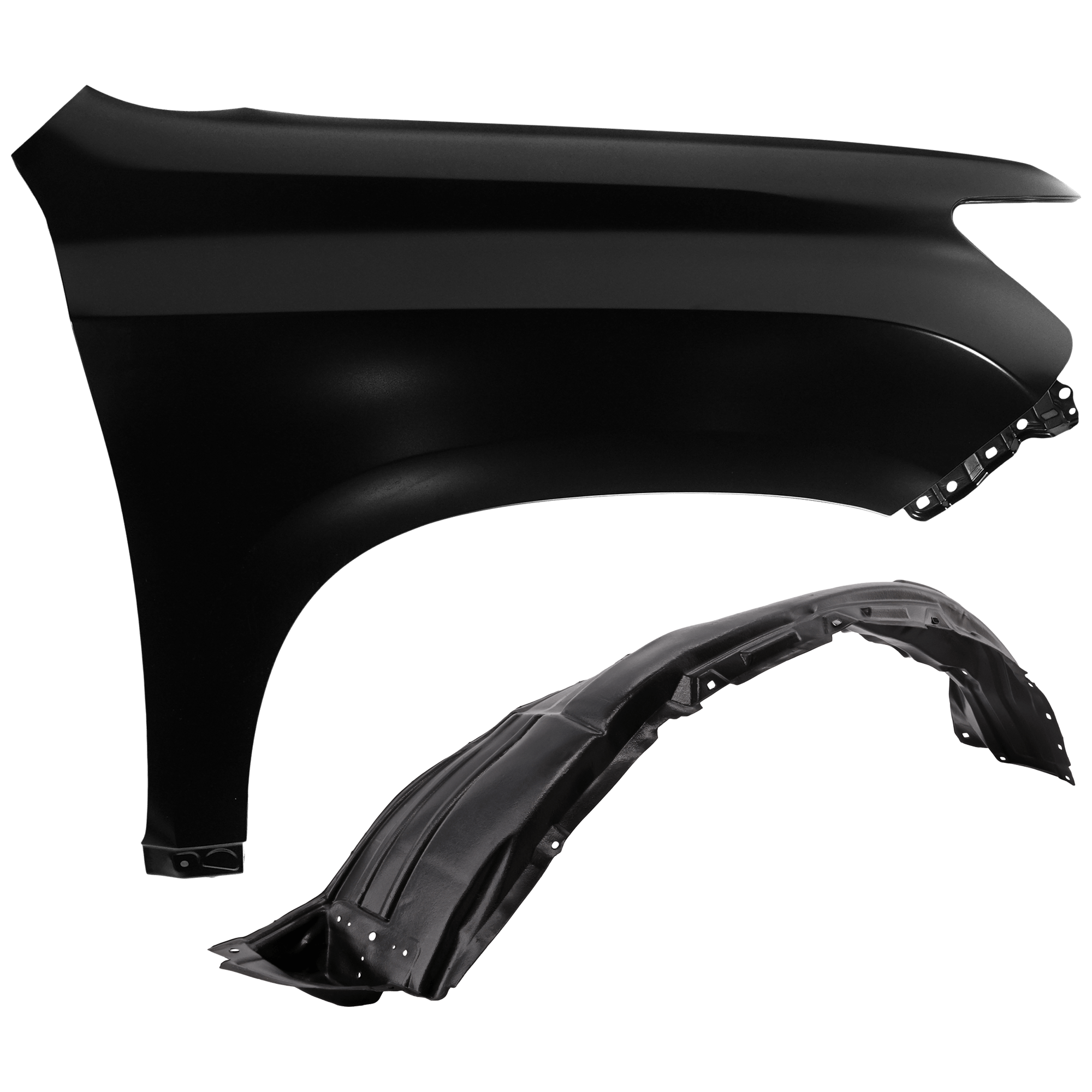 AM GX460-10-13 FRONT FENDER LH Primed with Fender Liner SKU KIT 050926 AE508 Partslink LX1240131 LX1248112 OEM 5381260C30-5380660100