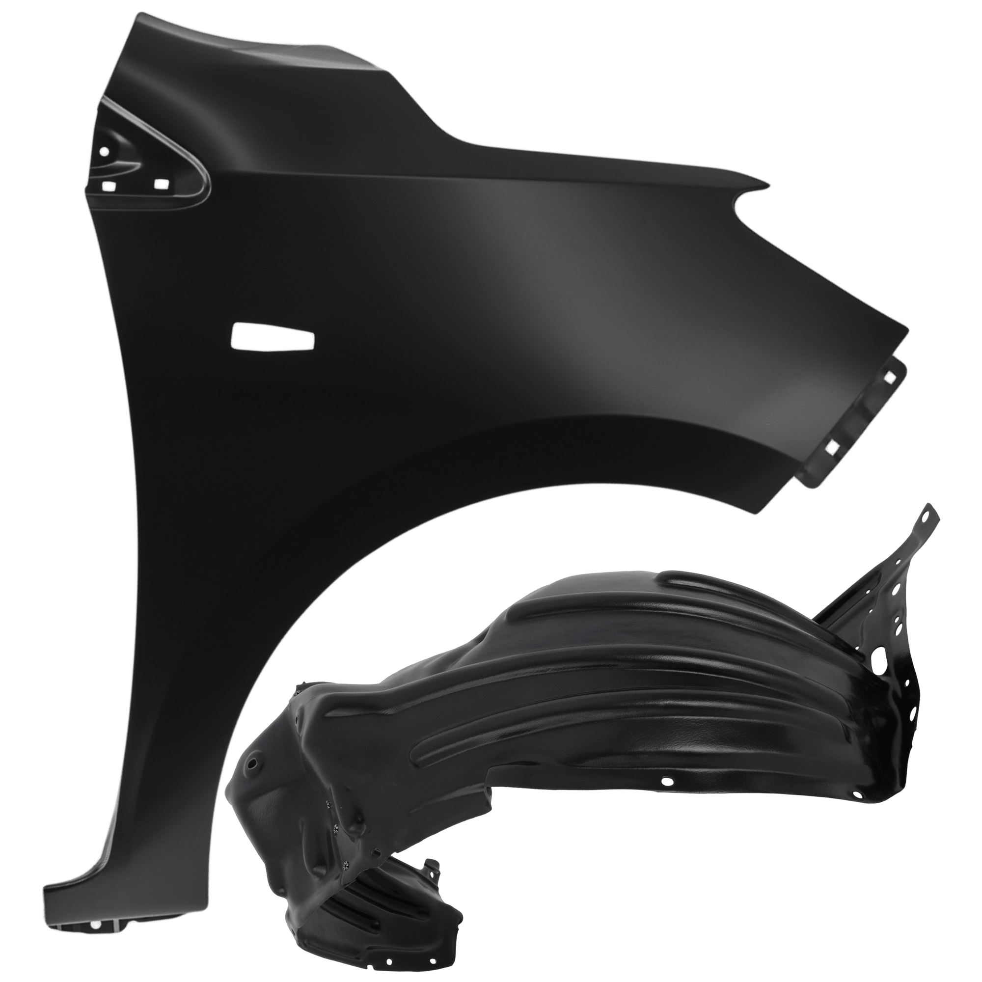 AM MIRAGE 21-24 MIRAGE G4-21-24FRONT FENDER RH Primed with Fender Liner SKU KIT 050926 AE521 Partslink MI1241186 MI1249138 OEM 5220AT68-5370C254