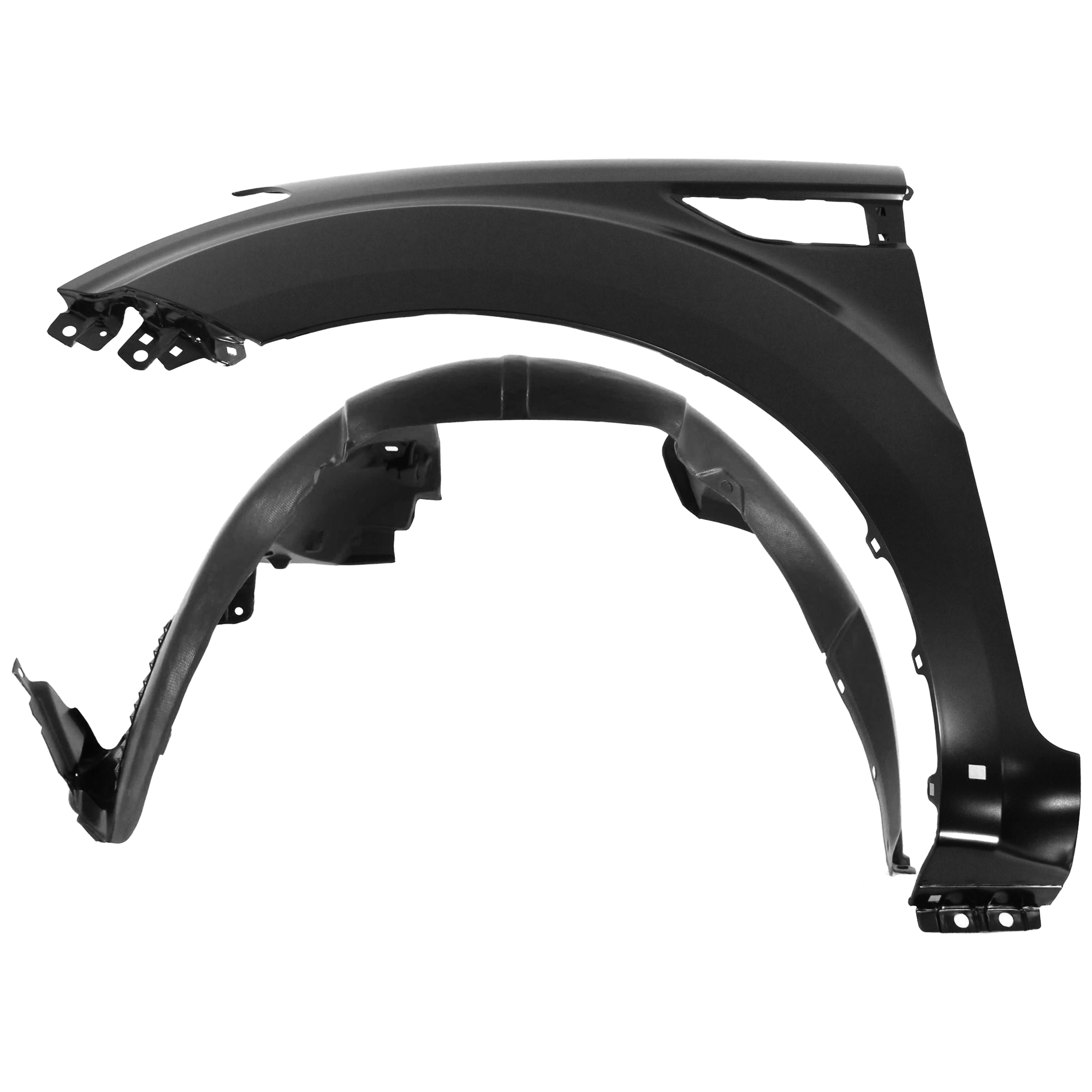 AM SOUL 10-11 FRONT FENDER LH Primed with Fender Liner SKU KIT 050926 AE534 Partslink KI1240130 KI1248115 OEM 663112K500-868112K000