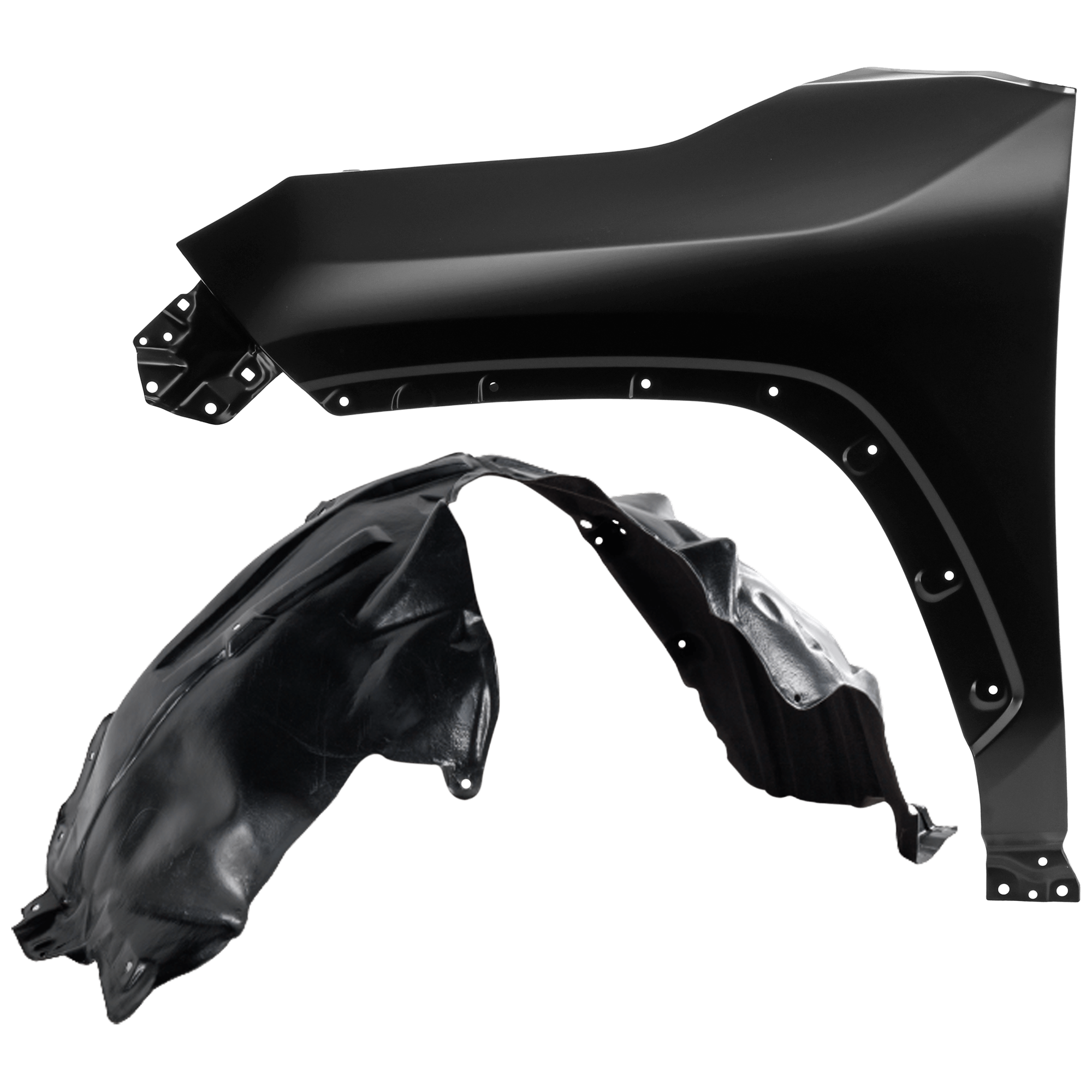 AM RAV4-19-24 FRONT FENDER LH Primed with Fender Liner SKU KIT 050926 AE53 Partslink TO1240275 TO1248229 OEM 538120R110 PFM 538760R080