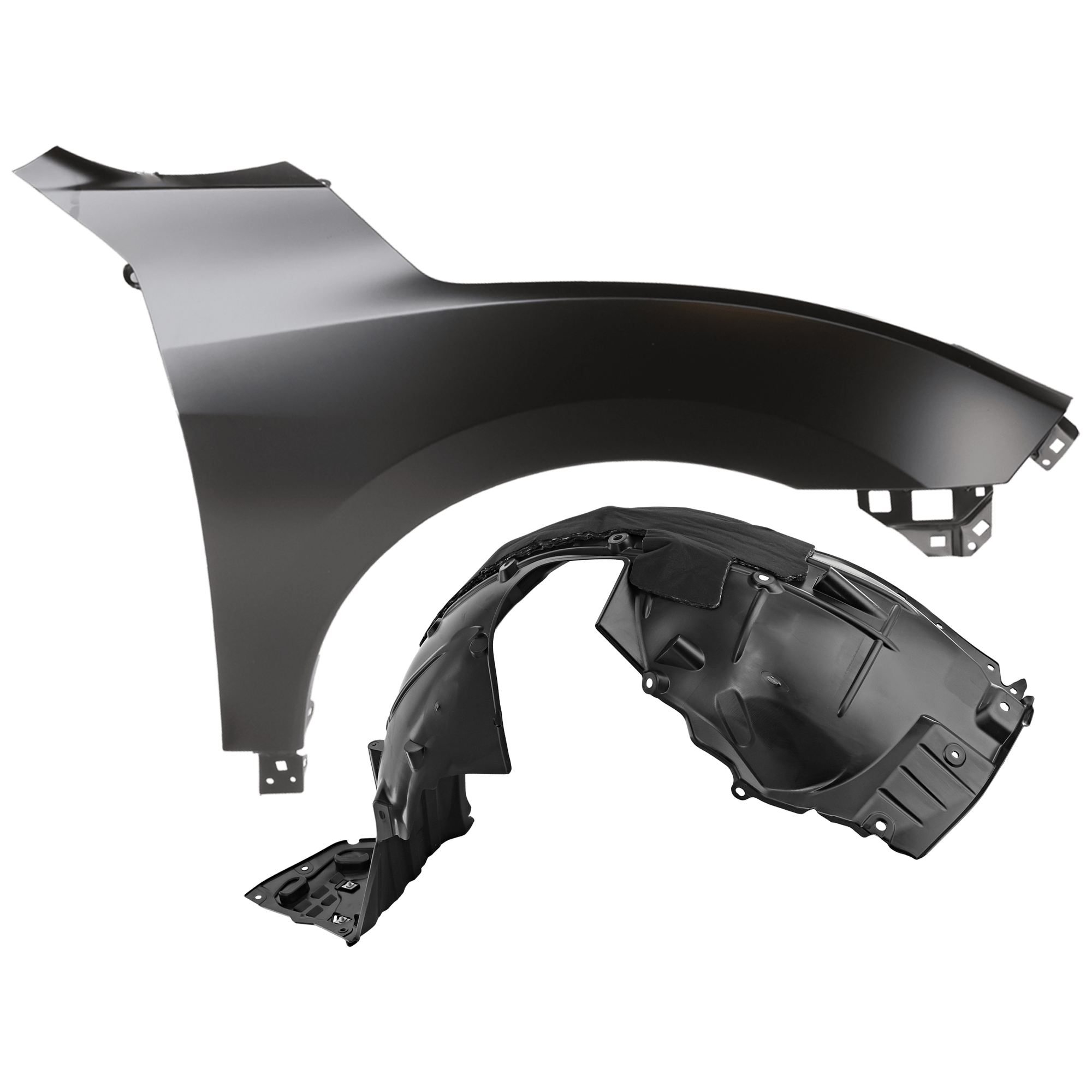 AM CIVIC 20-21 FRONT FENDER RH Primed with Fender Liner SKU KIT 050926 AE551 Partslink HO1241195 HO1249197 OEM 60211TGGA00ZZ 74101TGGA70