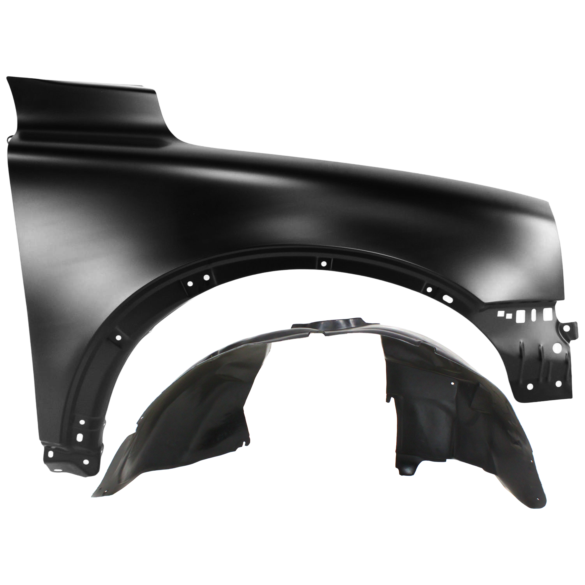 AM XC90-03-14 FRONT FENDER RH Primed with Fender Liner SKU KIT 050926 AE555 Partslink VO1241116 VO1249111 OEM 307964957-313537094