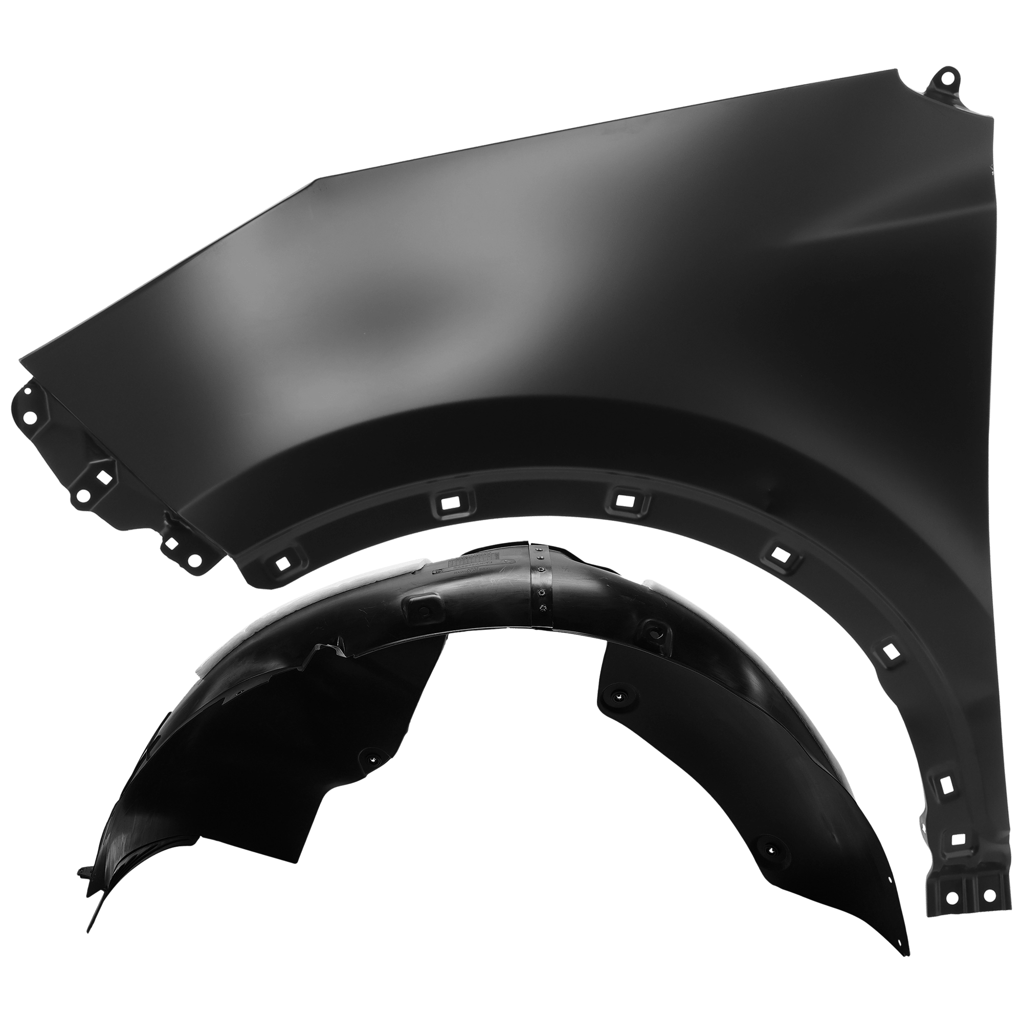AM SPORTAGE 20-22 FRONT FENDER LH Primed with Fender Liner SKU KIT 050926 AE55 Partslink KI1240150 KI1248163 OEM 66311D9000-86811D9500