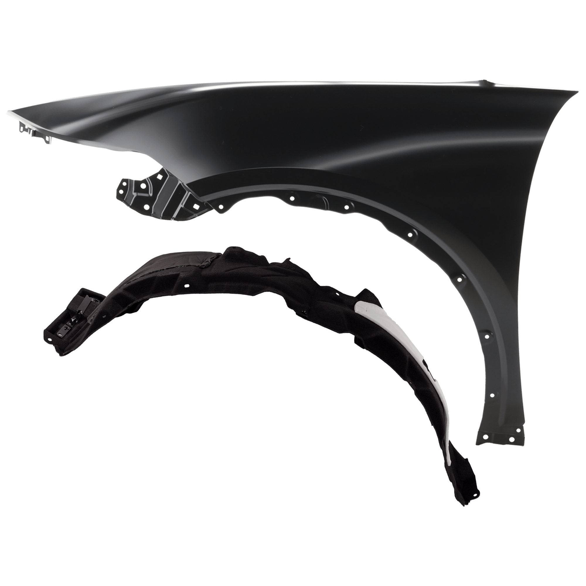AM CROWN 23-23 FRONT FENDER LH Primed with Fender Liner SKU KIT 050926 AE579 Partslink TO1240288 TO1248259 OEM 5380230A90-5387630270