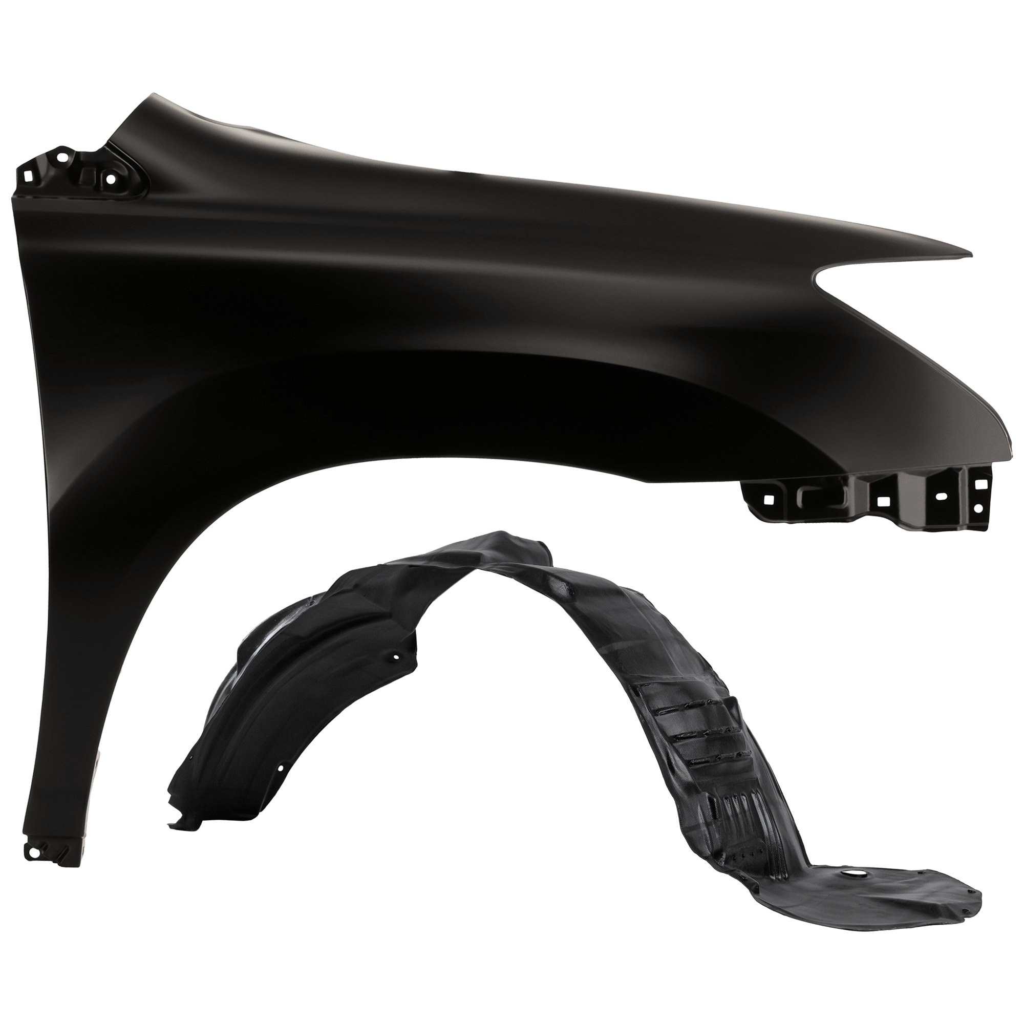 AM RX330-04-06 RX350-07-09FRONT FENDER RH Primed with Fender Liner SKU KIT 050926 AE584 Partslink LX1241110 LX1249101 OEM 538010E010-5380548021