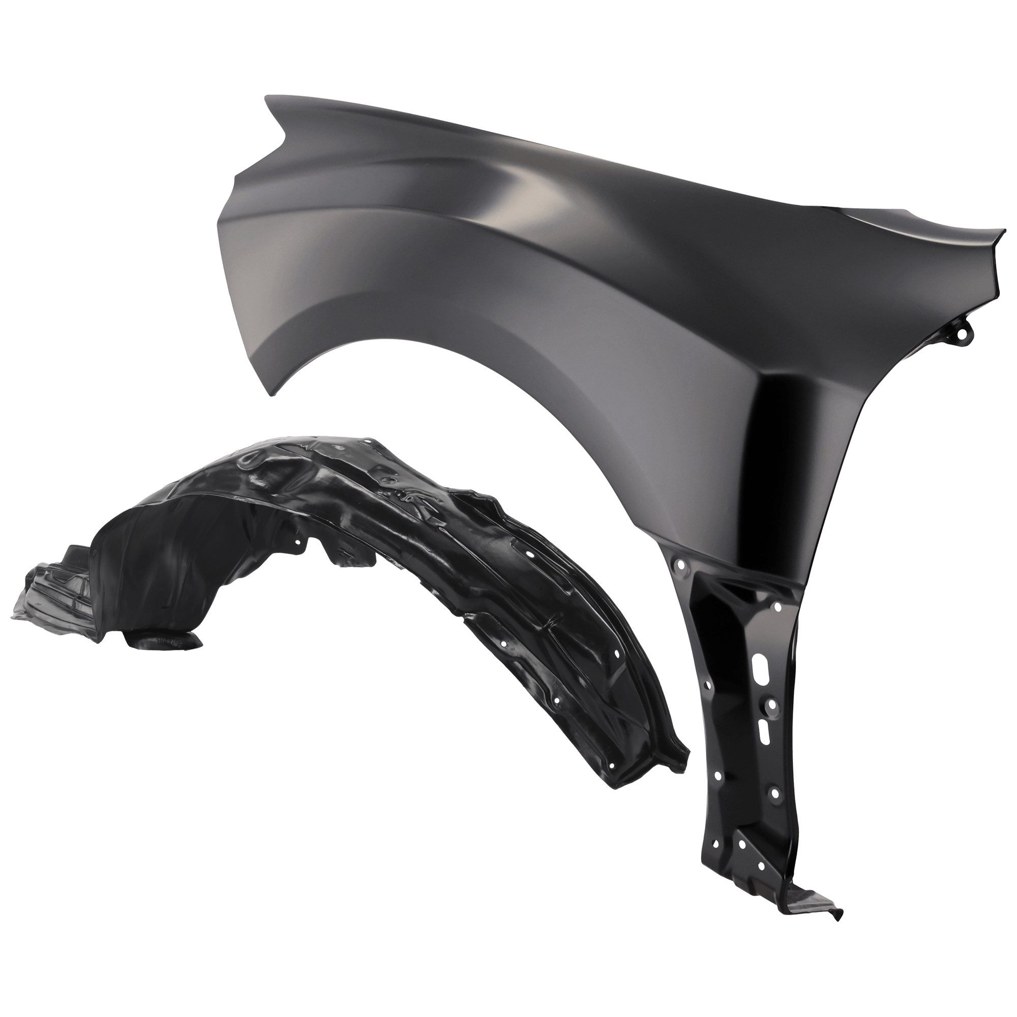 AM IMPREZA 08-10 FRONT FENDER LH Primed with Fender Liner SKU KIT 050926 AE585 Partslink SU1240135 SU1248122 OEM 57120FG0509P 59110FG031