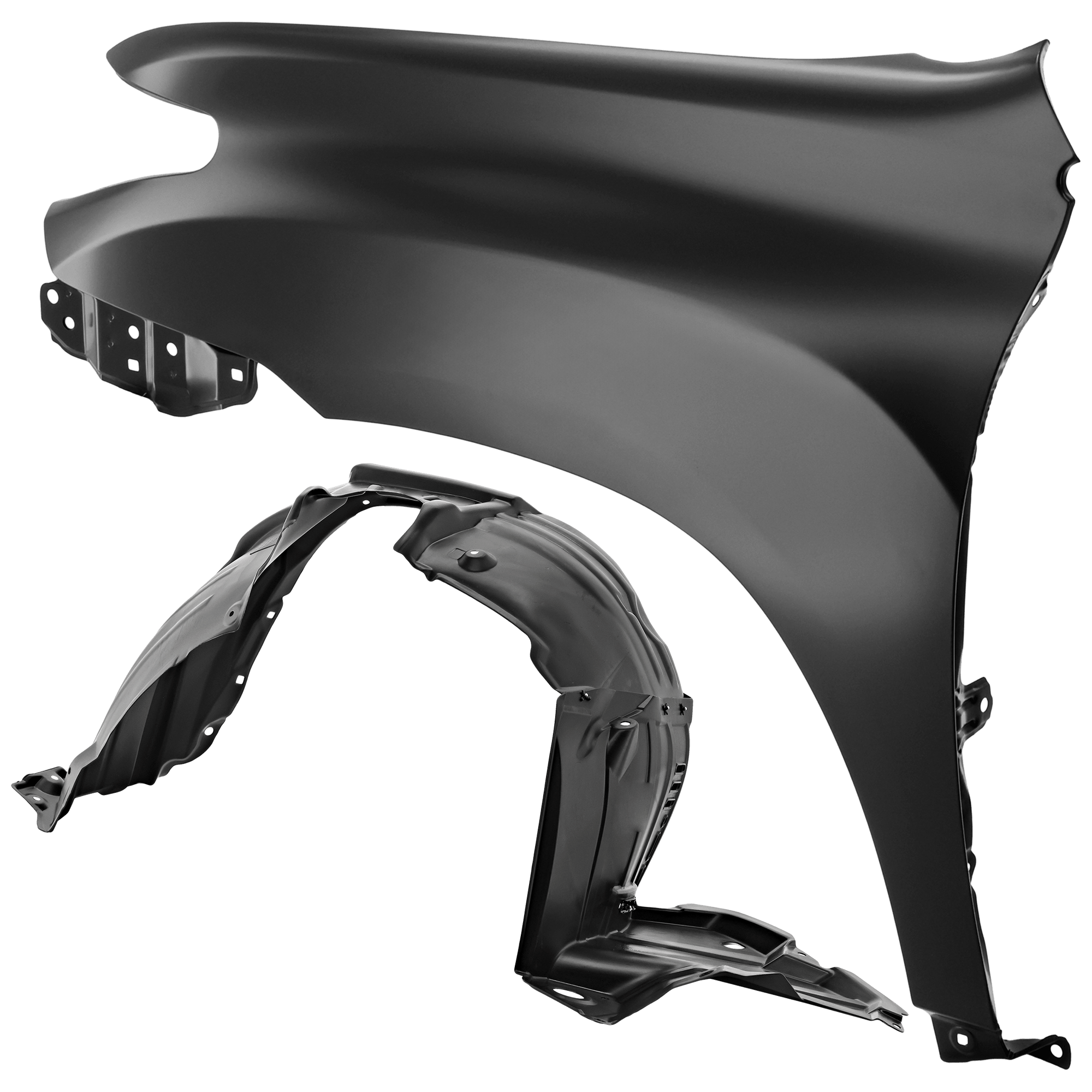 AM HIGHLANDER 11-13 FRONT FENDER LH Primed with Fender Liner SKU KIT 050926 AE591 Partslink TO1240237 TO1248173 OEM 538020E050-538060E060