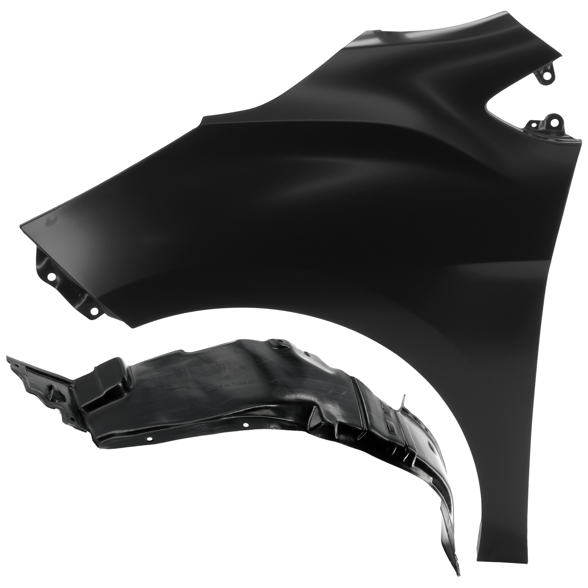 AM SPARK 16-19 FRONT FENDER LH Primed with Fender Liner SKU KIT 050926 AE596 Partslink GM1240391 GM1248294 OEM 42355641-42457799 PFM
