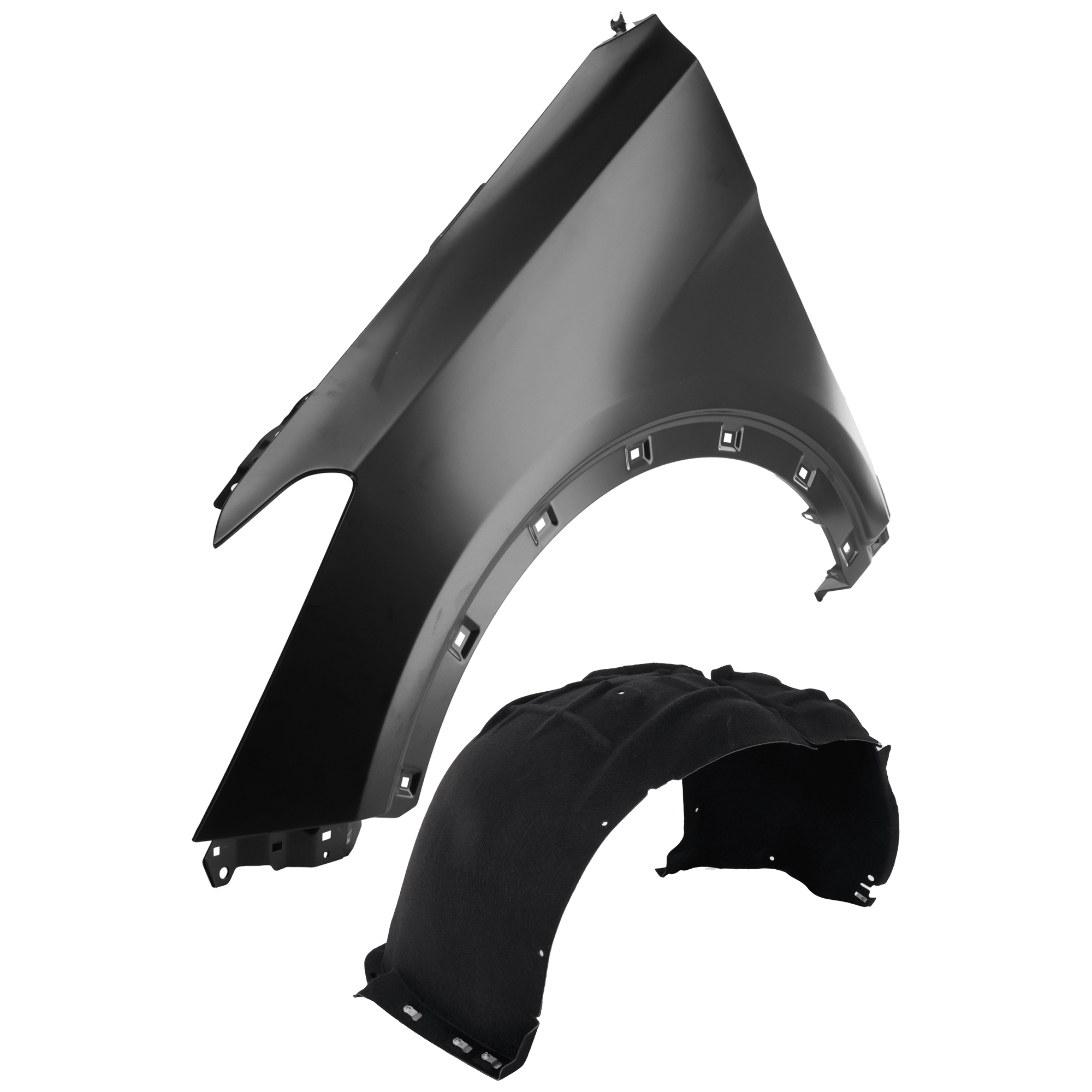 AM SANTA FE 17-17 SANTA FE XL 19-19FRONT FENDER LH Primed with Fender Liner SKU KIT 050926 AE606 Partslink HY1240160 HY1240159 HY1248165 OEM 66310B8000-663104Z000-86811B85