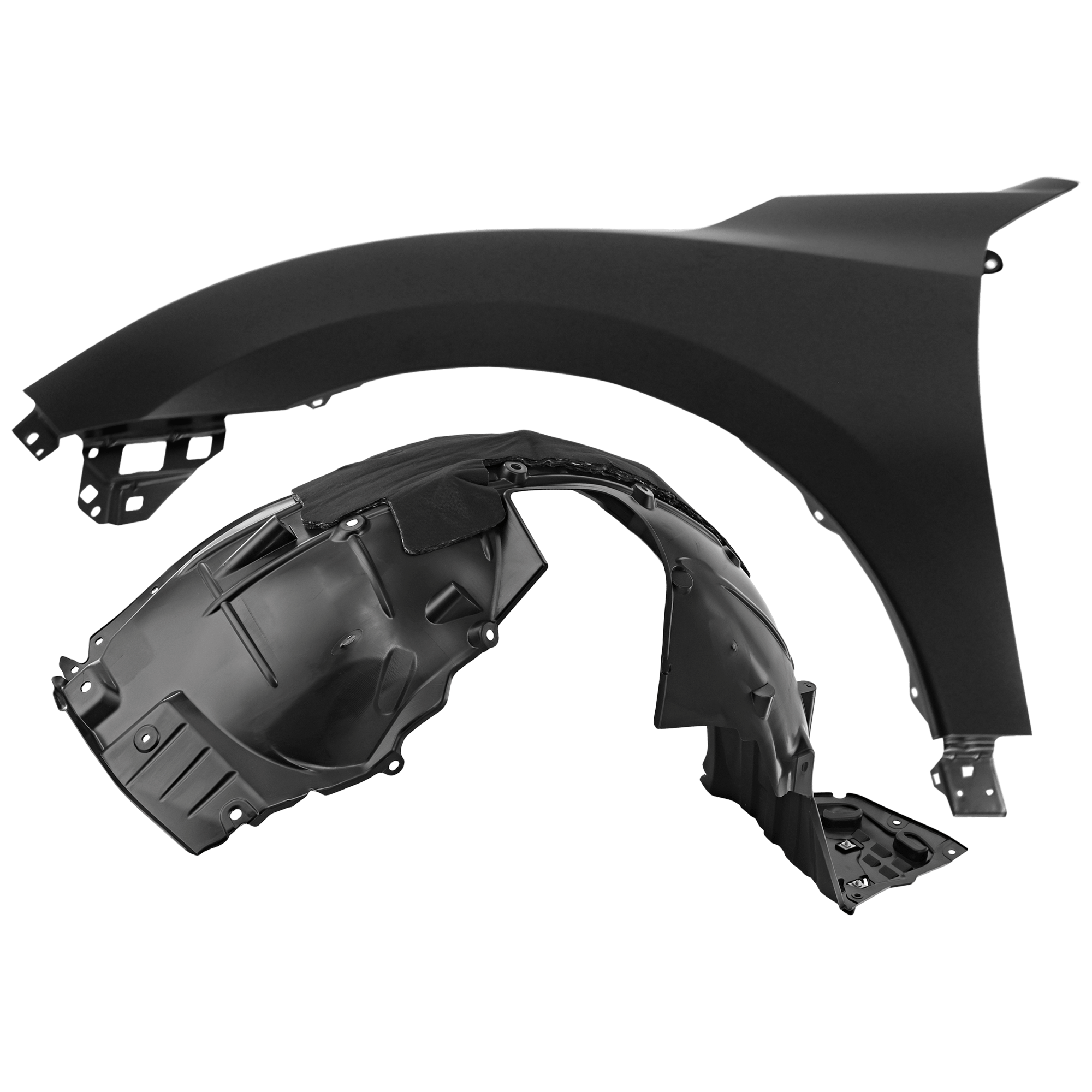 AM CIVIC 20-21 FRONT FENDER LH Primed with Fender Liner SKU KIT 050926 AE609 Partslink HO1240195 HO1248197 OEM 60261TGGA00ZZ 74151TGGA70