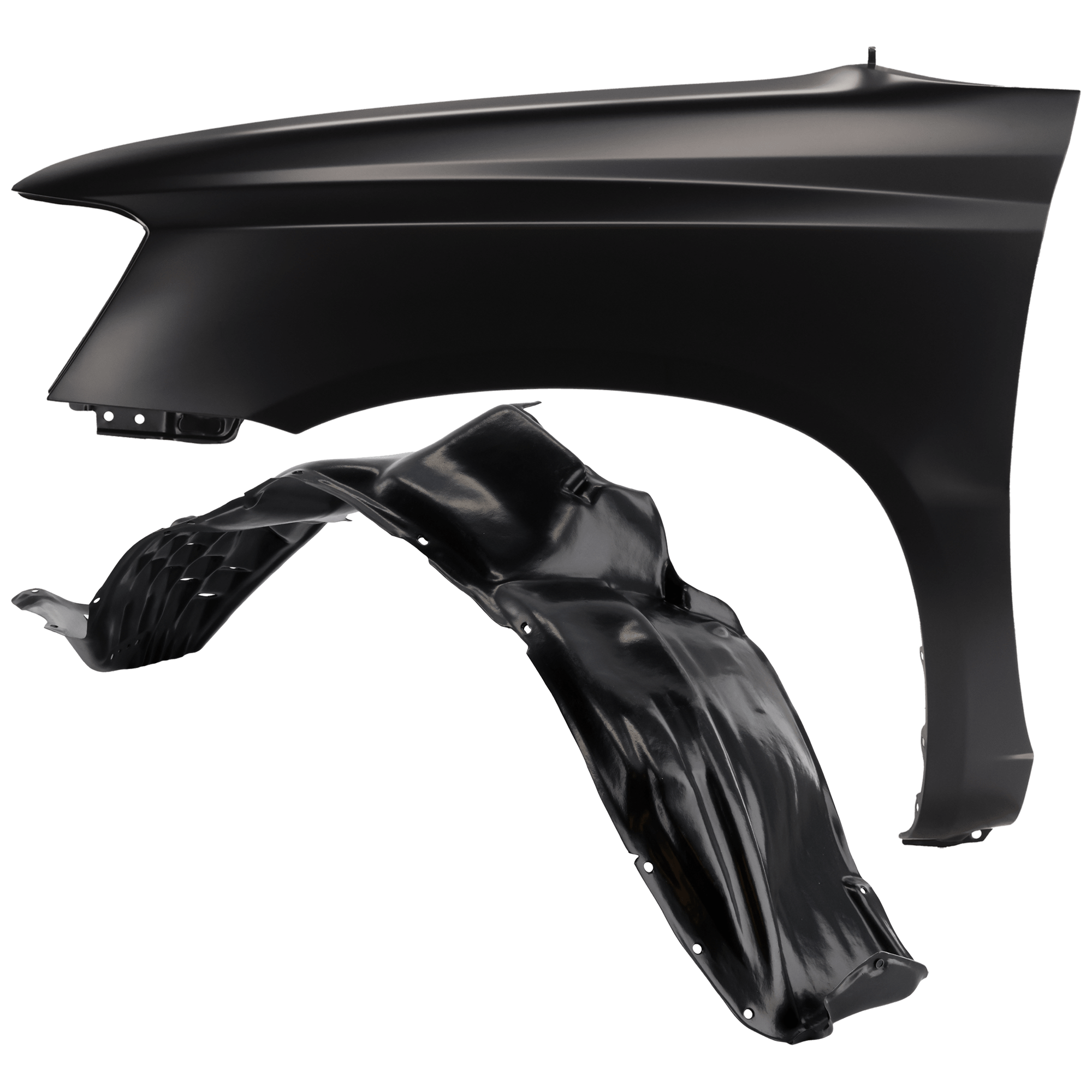 AM HIGHLANDER 06-07 FRONT FENDER LH Primed with Fender Liner SKU KIT 050926 AE613 Partslink TO1240187 TO1250115 OEM 5380248070-5380648051