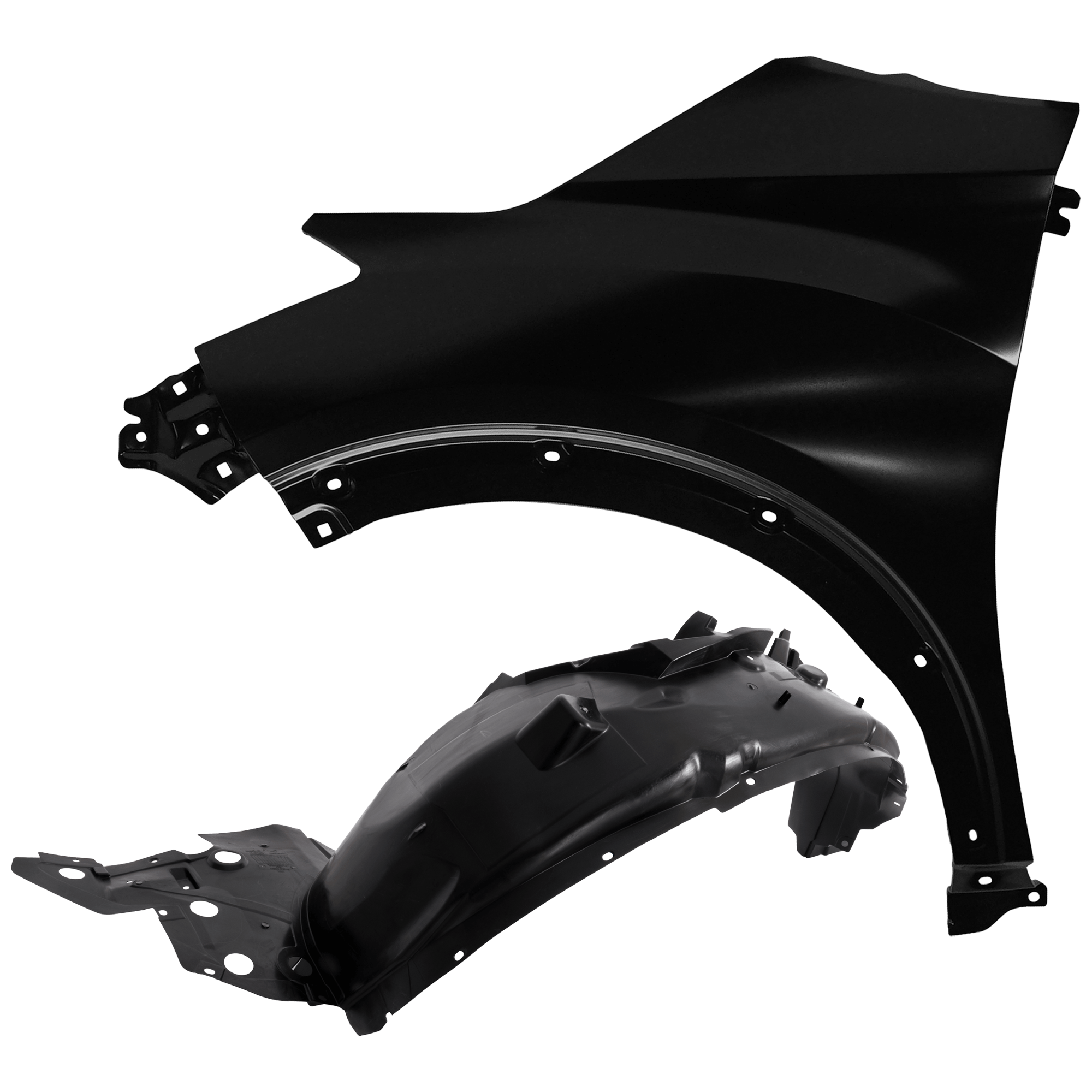 AM KICKS 21-23 FRONT FENDER LH Primed with Fender Liner SKU KIT 050926 AE618 Partslink NI1240233 NI1248188 OEM F31015RBMA 638435R00A
