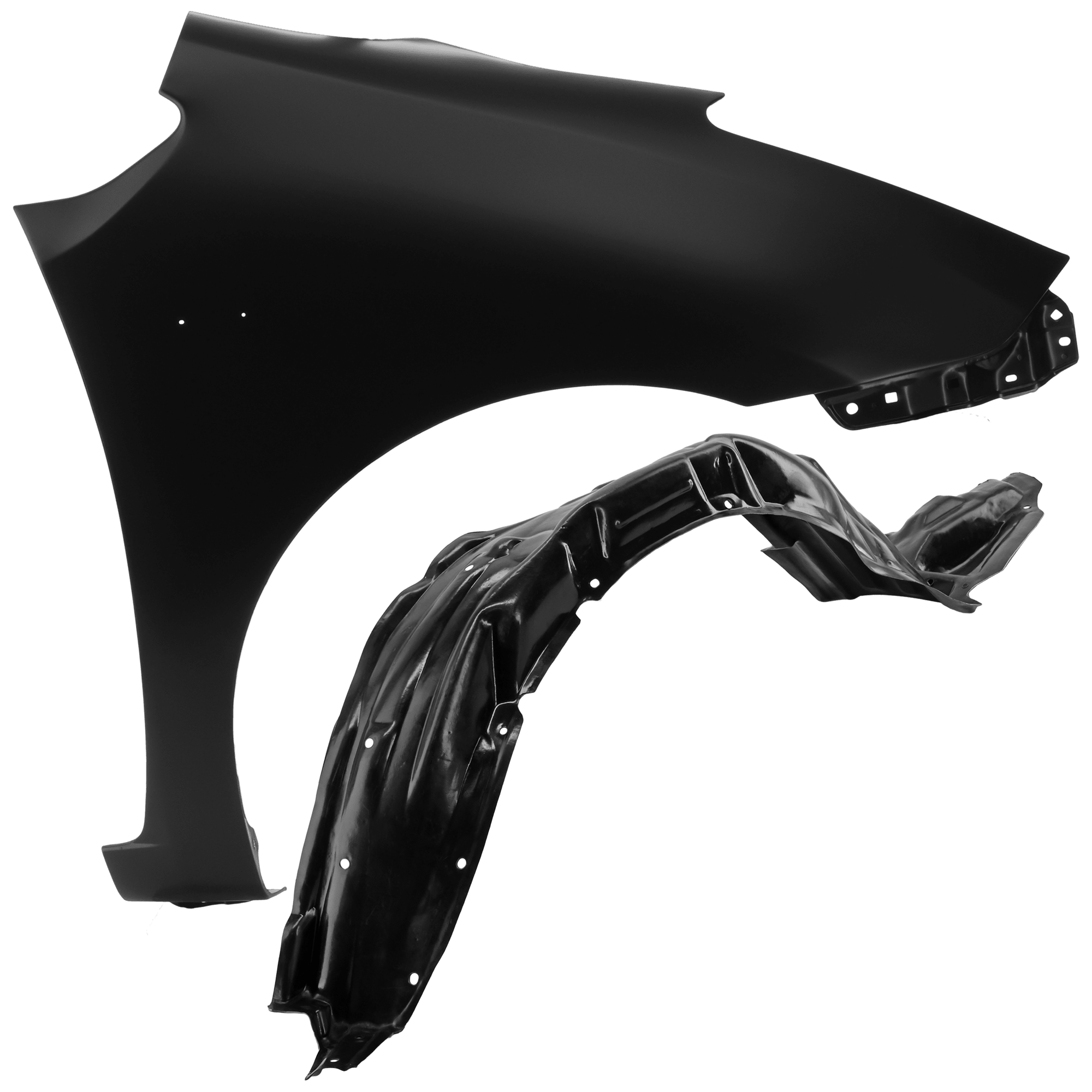 AM PRIUS 07-09 FRONT FENDER RH Primed with Fender Liner SKU KIT 050926 AE619 Partslink TO1241218 TO1251116 OEM 5380147031-5387547020