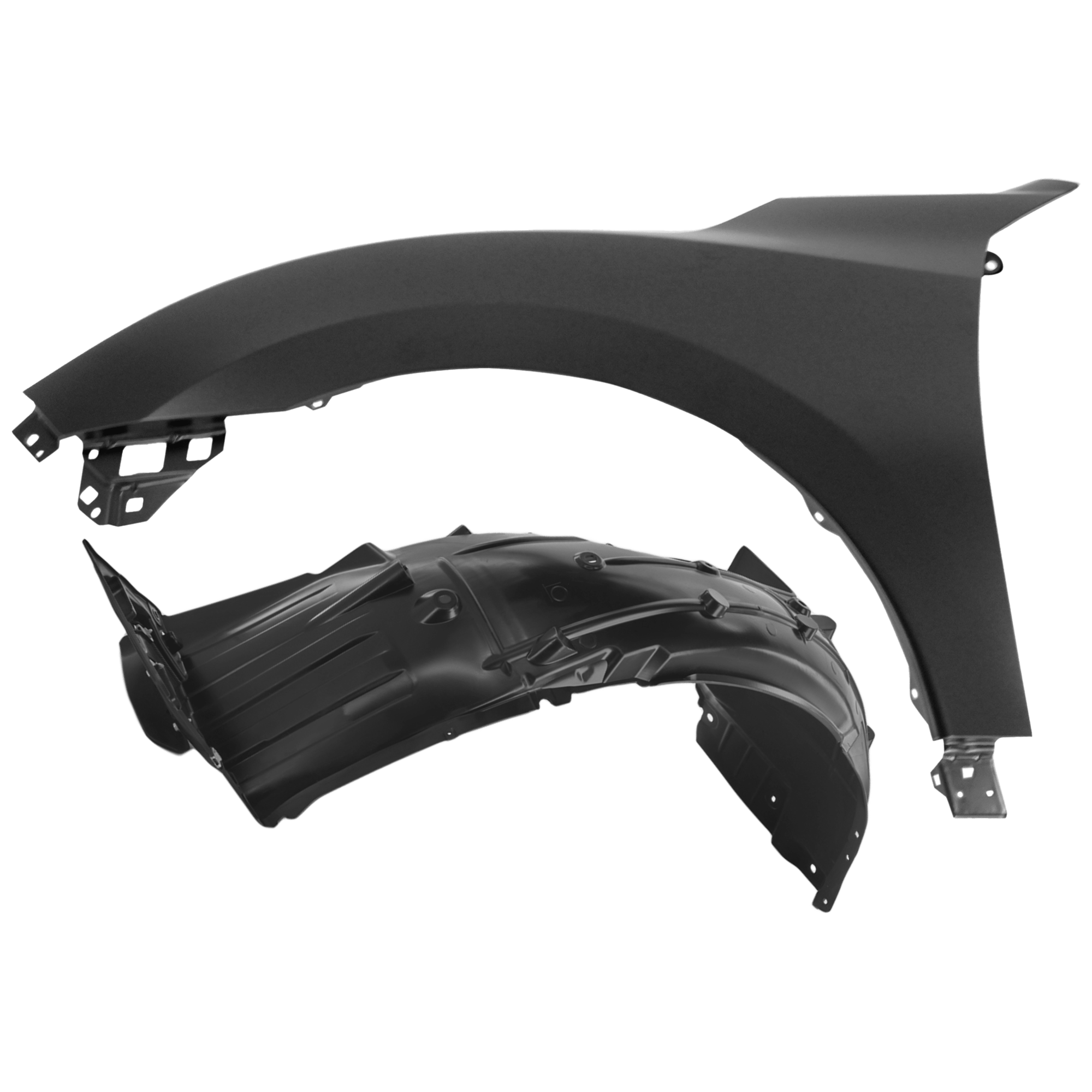 AM CIVIC 17-19 FRONT FENDER LH Primed with Fender Liner SKU KIT 050926 AE621 Partslink HO1240195 HO1248204 OEM 60261TGGA00ZZ 74151TGGA00