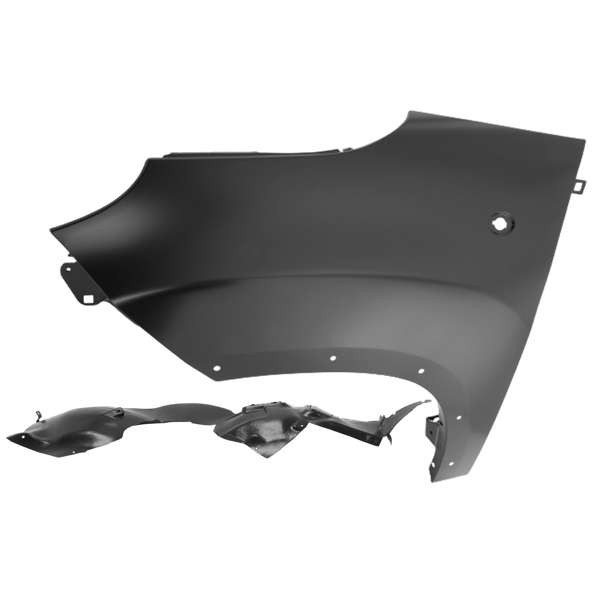AM 500L 14-17 FRONT FENDER LH Primed with Fender Liner SKU KIT 050926 AE631 Partslink FI1240102 FI1248101 OEM 68246820AA 68225404AA PFM