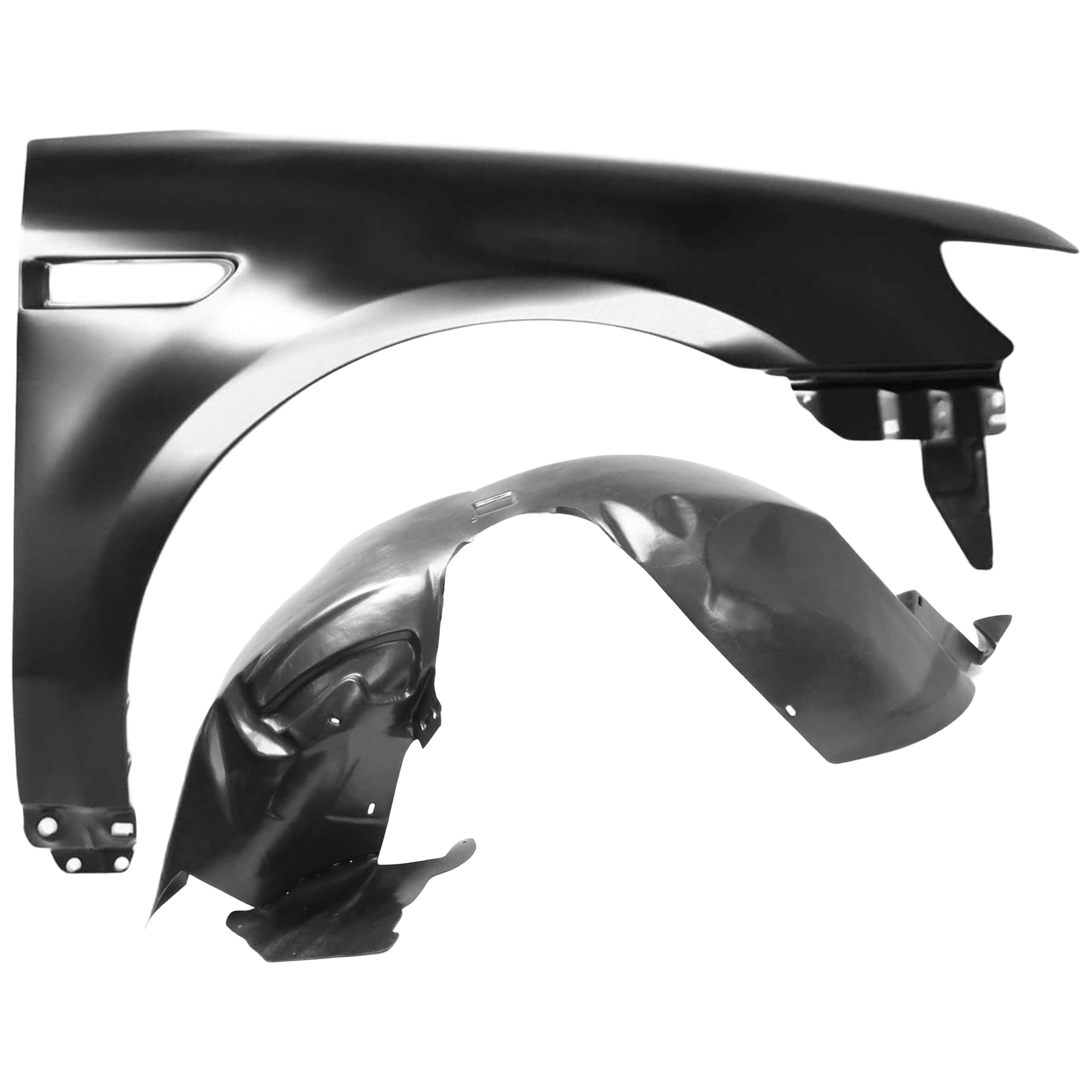 AM TAURUS 08-09 FRONT FENDER RH Primed with Fender Liner SKU KIT 050926 AE635 Partslink FO1241264 FO1249132 OEM 8G1Z16005A 8G1Z16102A