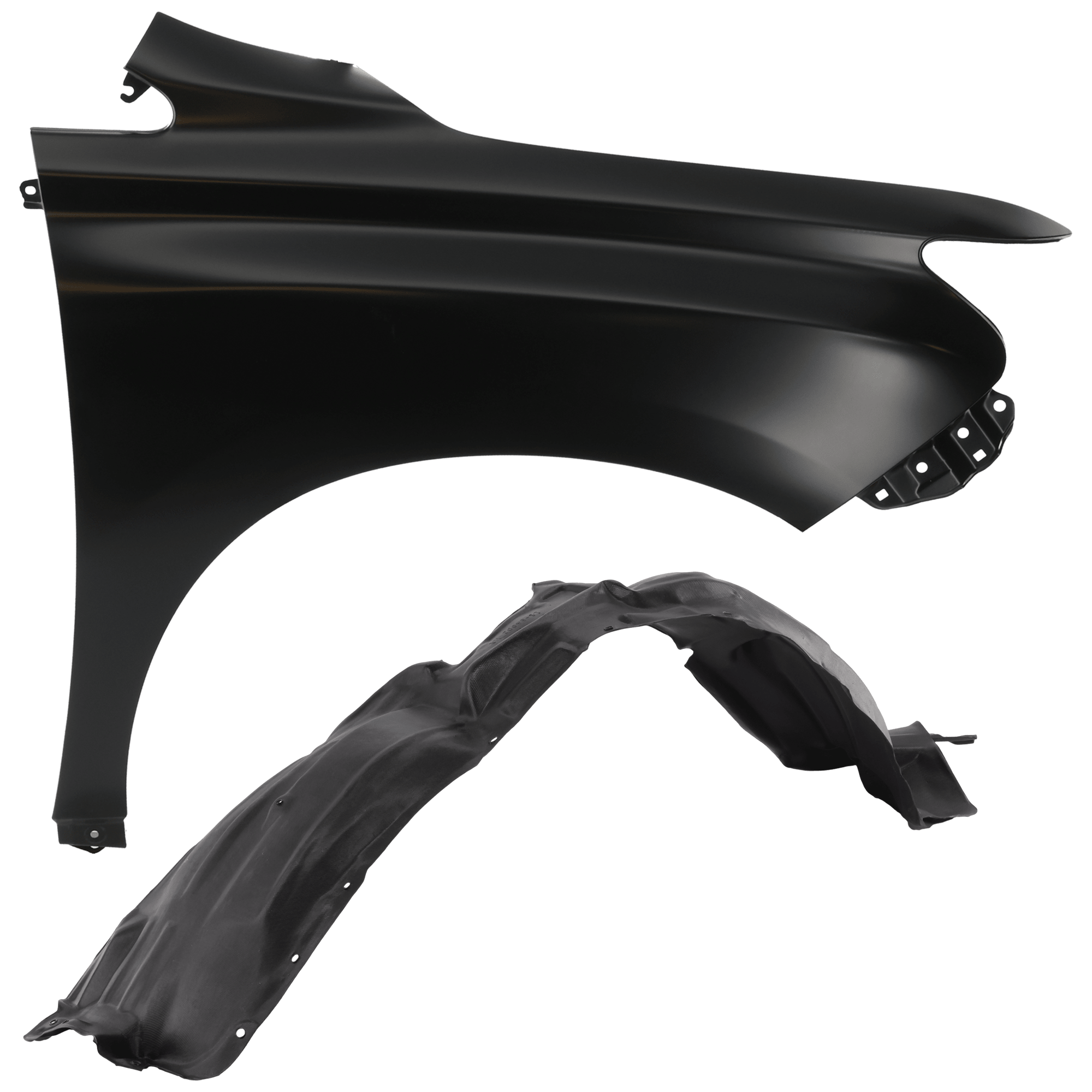 AM RX350-10-13 FRONT FENDER RH Primed with Fender Liner SKU KIT 050926 AE638 Partslink LX1241115 LX1249110 OEM 538110E070-538050E020
