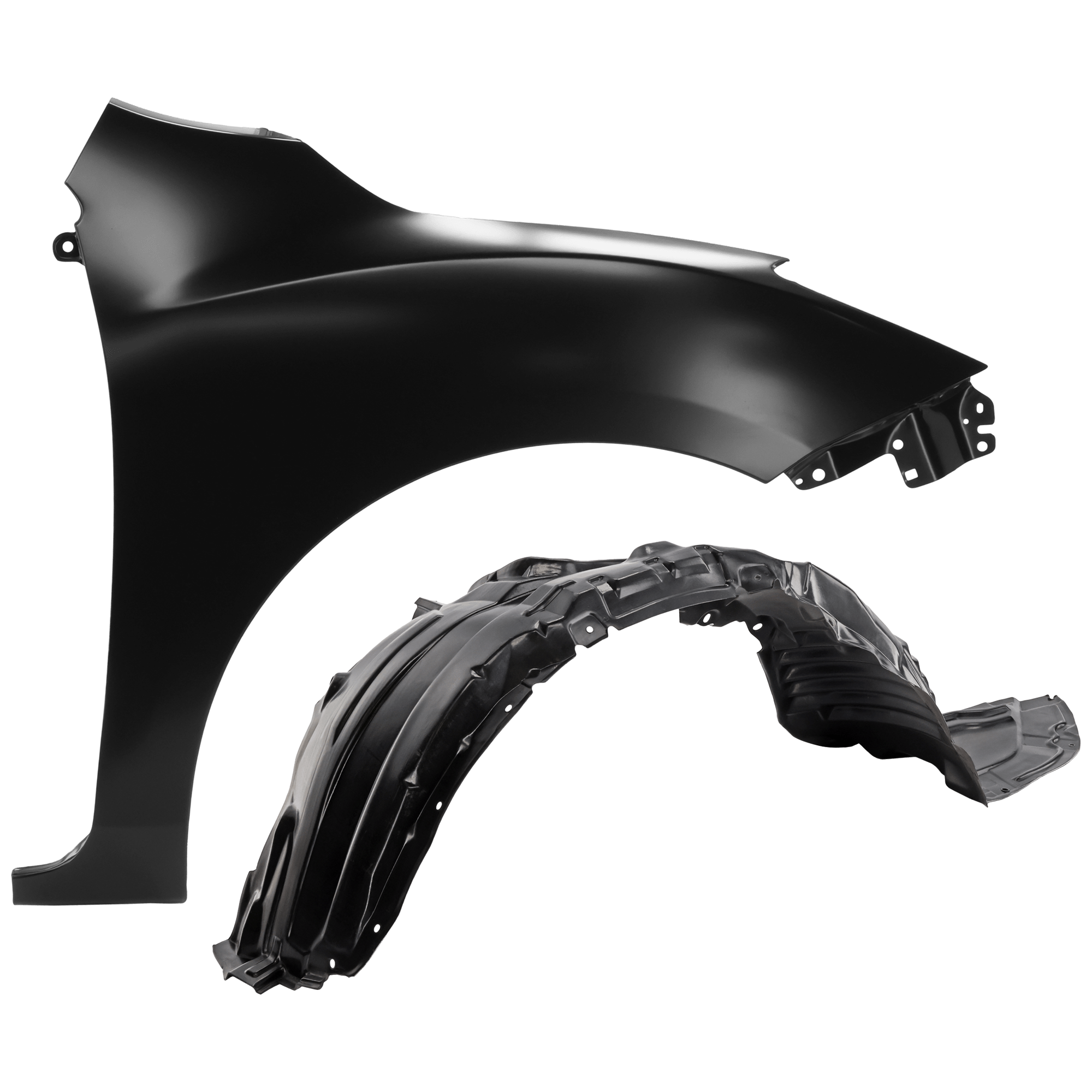AM MAZDA 3-10-13 FRONT FENDER RH Primed with Fender Liner SKU KIT 050926 AE639 Partslink MA1241163 MA1249139 OEM BBM452111B BFD156130