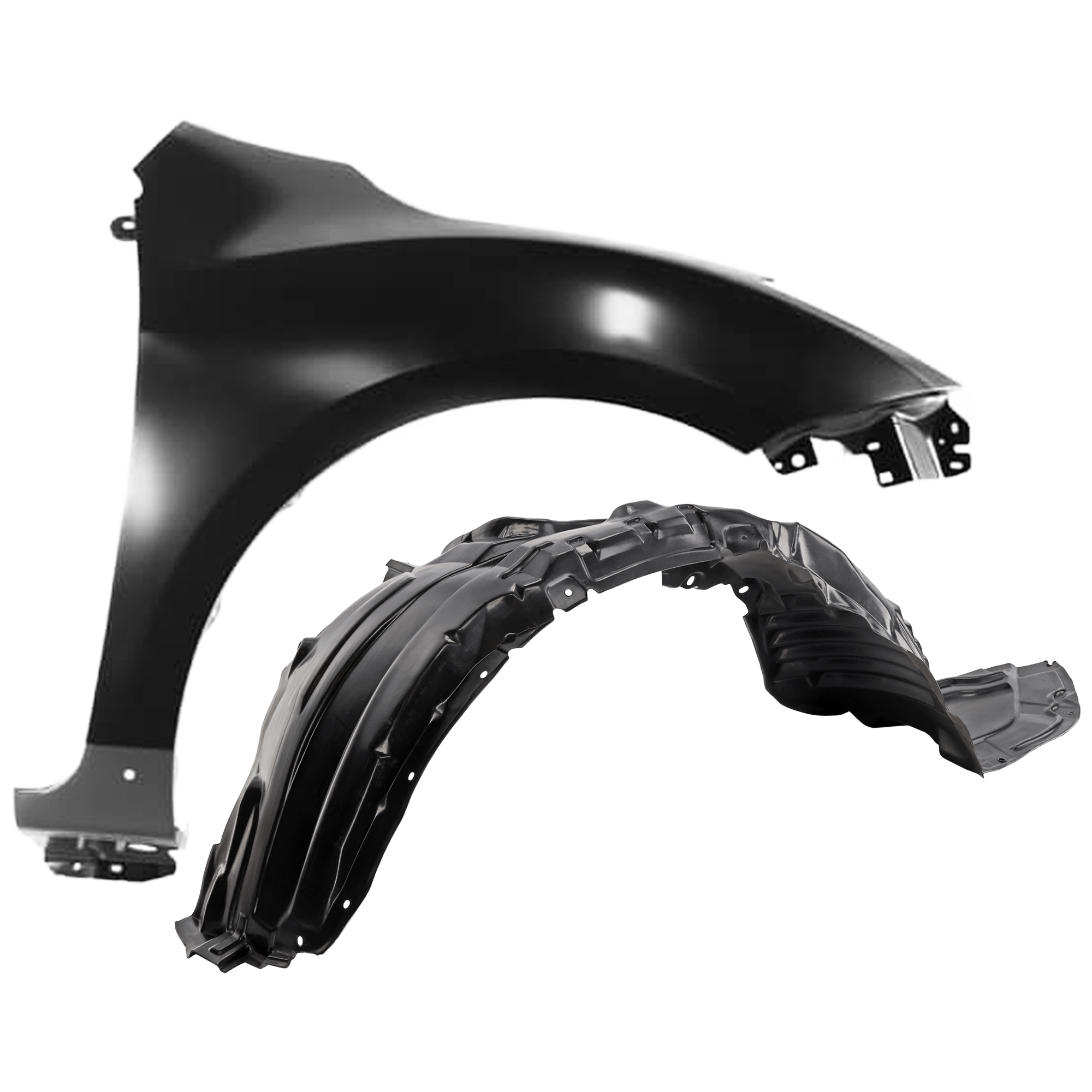 AM MAZDA 3-10-13 FRONT FENDER RH Primed with Fender Liner SKU KIT 050926 AE640 Partslink MA1241161 MA1249139 OEM BBY45211Y BFD156130