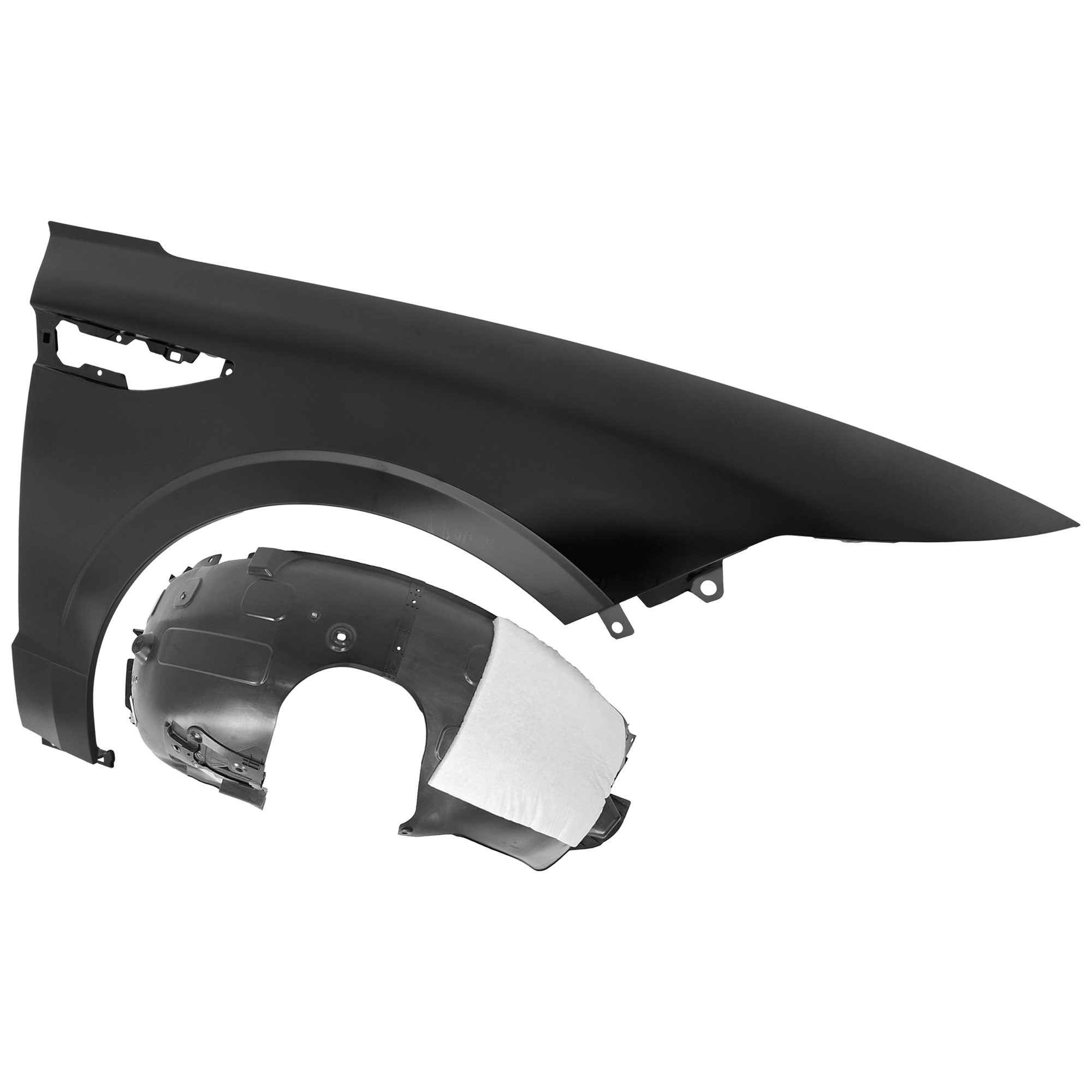 AM SONATA 24-25 FRONT FENDER RH Natural with Fender Liner SKU KIT 050926 AE652 Partslink HY1241189 HY1249201 OEM 66320L1500-86812L1500