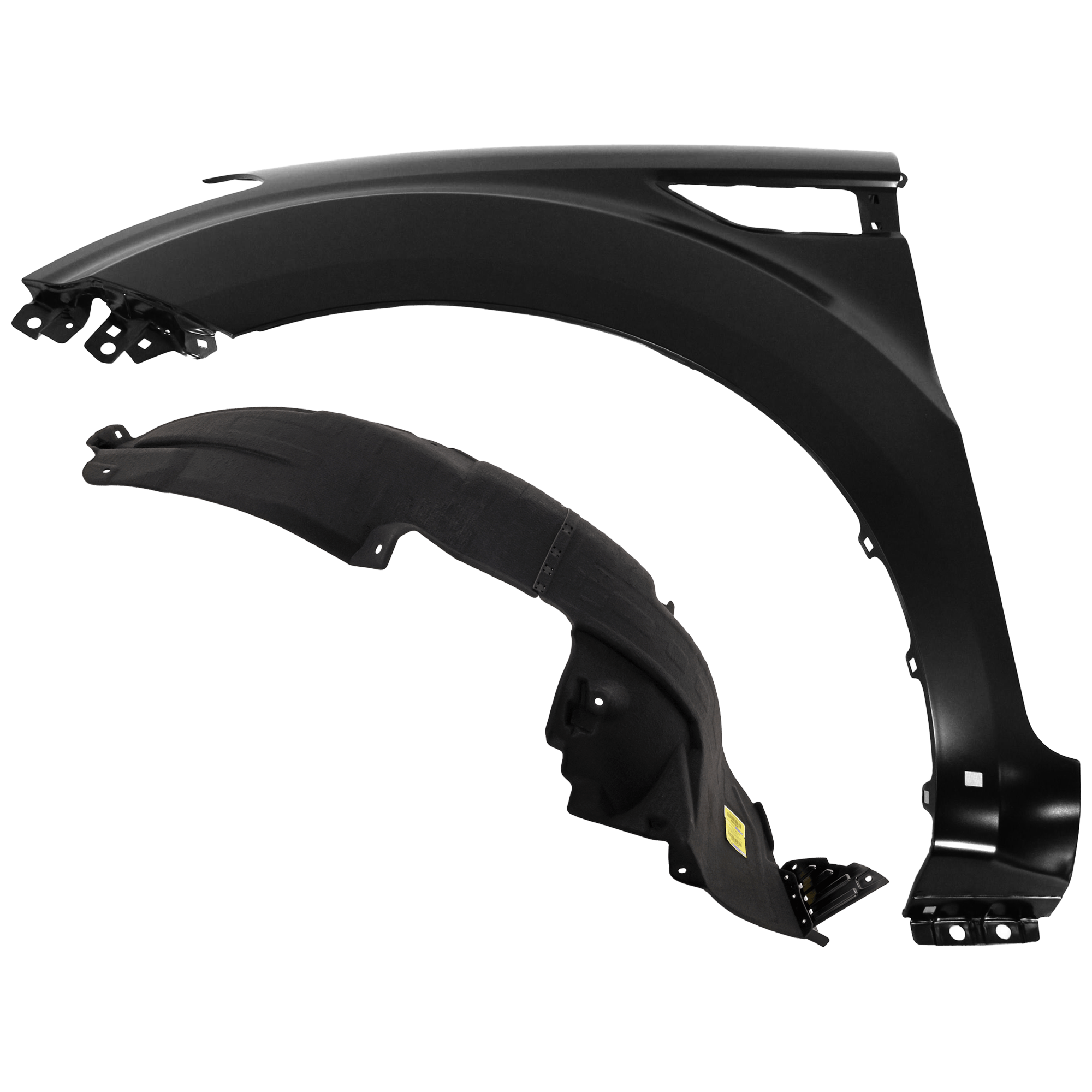 AM SOUL 12-12 FRONT FENDER LH Primed with Fender Liner SKU KIT 050926 AE666 Partslink KI1240130 KI1248127 OEM 663112K500-868112K500