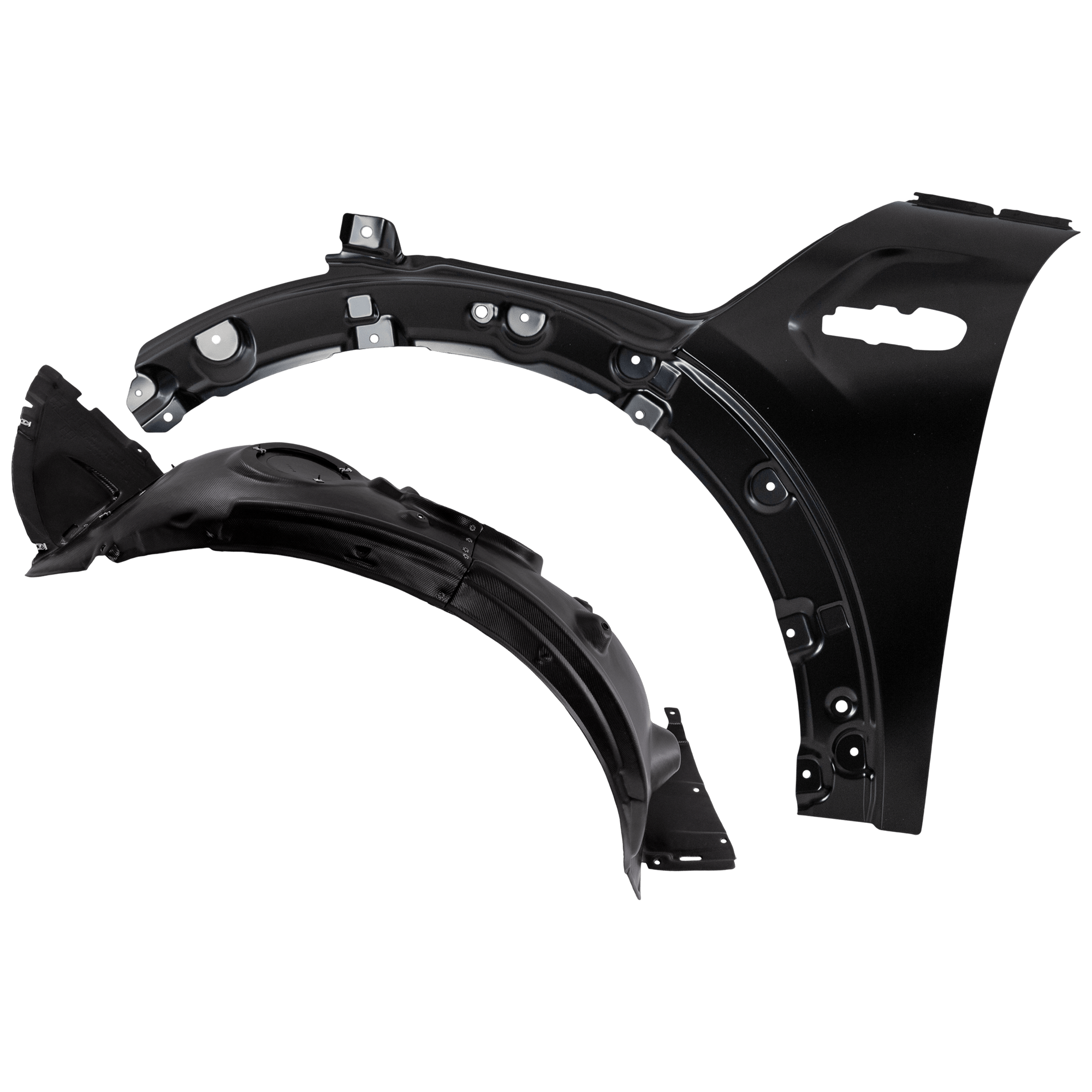 AM COOPER 14-23 FRONT FENDER LH Primed with Fender Liner SKU KIT 050926 AE668 Partslink MC1240104 MC1248106 OEM 41007374521-51717319759 PFM