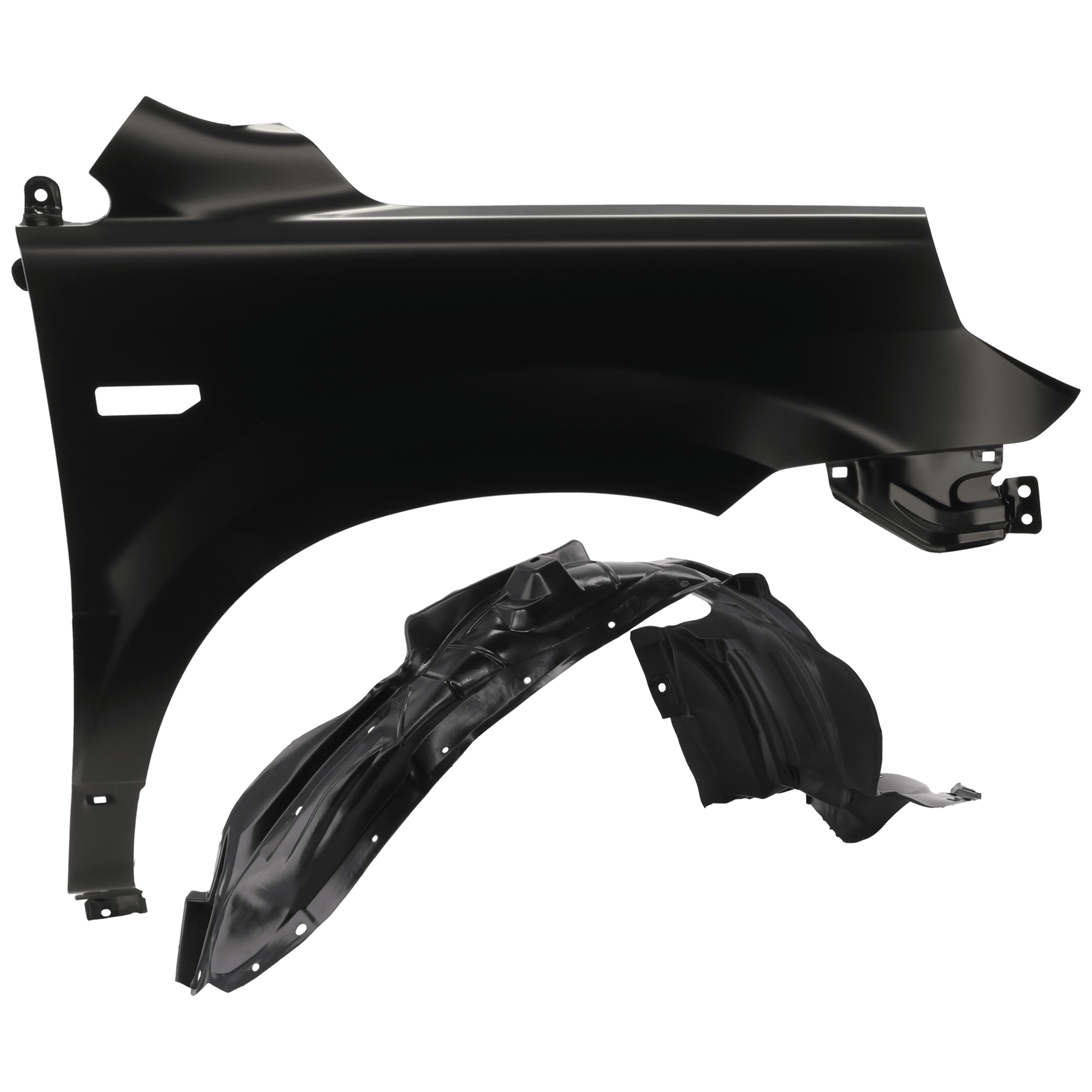 AM PILOT 06-08 FRONT FENDER RH 2 pc Kit Primed with Fender Liner SKU KIT 050926 AE704 Partslink HO1241170 HO1251108 OEM 60211S9VA80ZZ 74101S9VA10