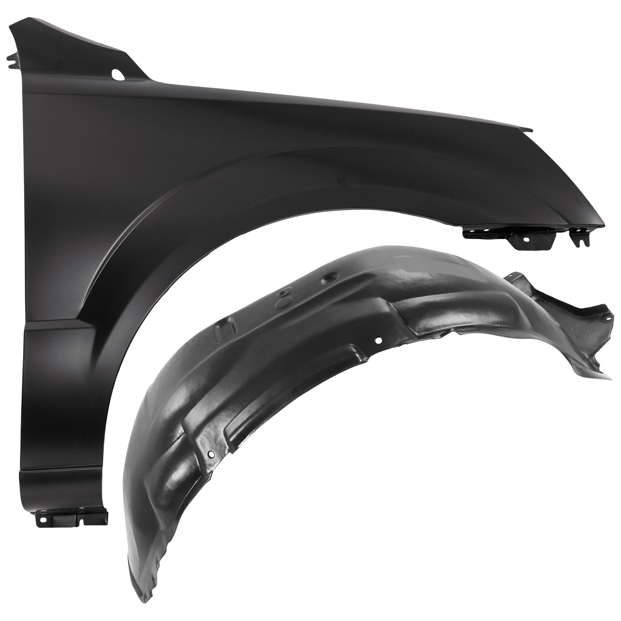 AM SORENTO 03-06 FRONT FENDER RH 2 pc Kit Primed with Fender Liner SKU KIT 050926 AE712 Partslink KI1241113 KI1251107 OEM 663213E100-868123E001
