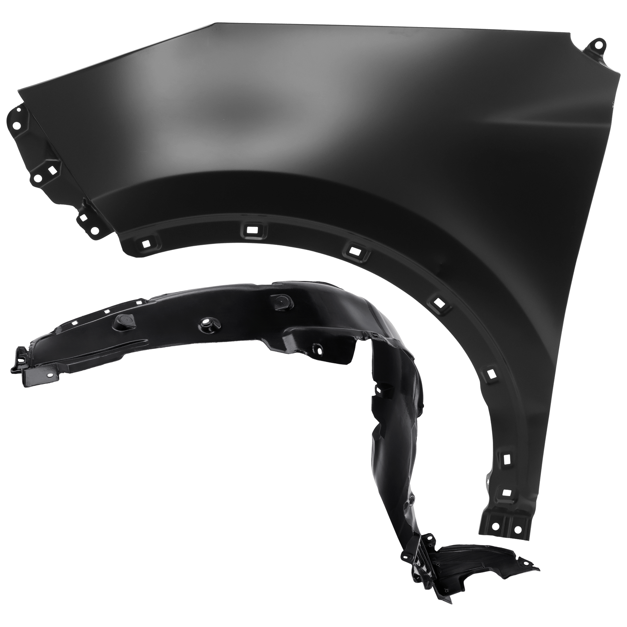 AM SPORTAGE 17-19 FRONT FENDER LH 2 pc Kit Primed with Fender Liner SKU KIT 050926 AE714 Partslink KI1240150 KI1248154 OEM 66311D9000-86811D9000