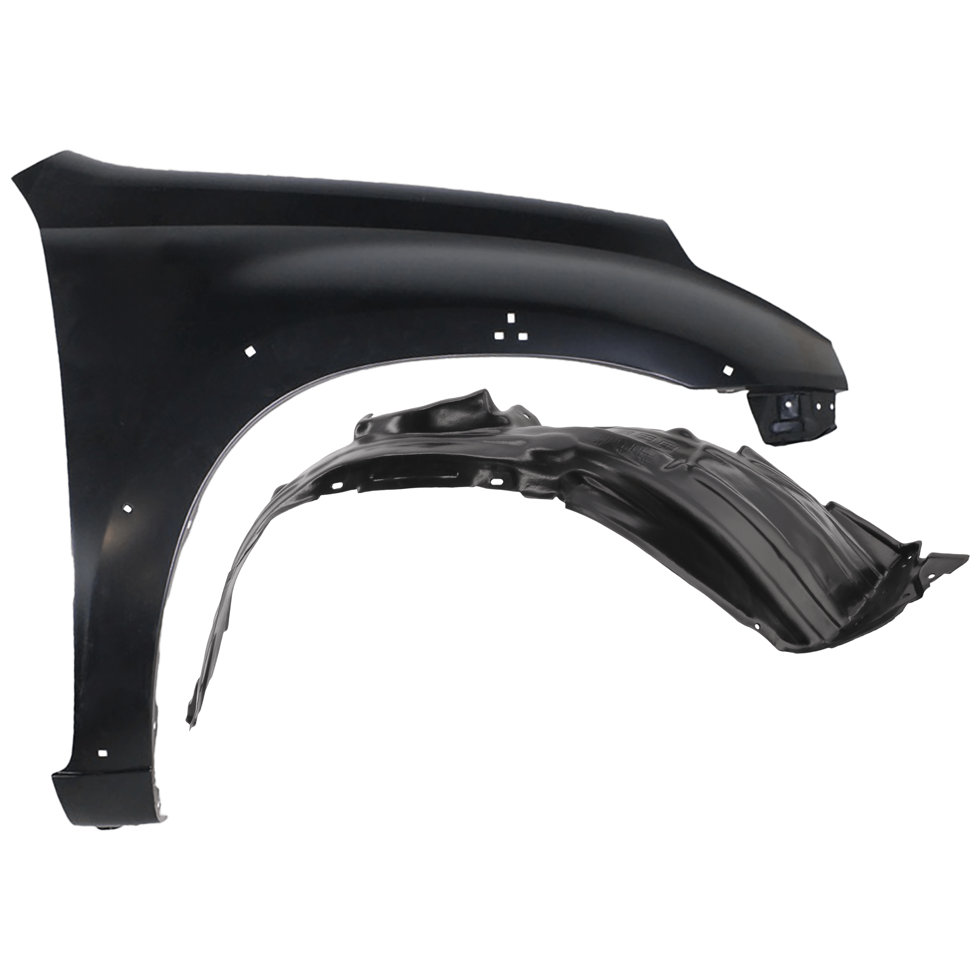AM RAV4-01-05 FRONT FENDER RH 2 pc Kit Primed with Fender Liner SKU KIT 050926 AE721 Partslink TO1241189 TO1249113 OEM 5381142180-5387542051