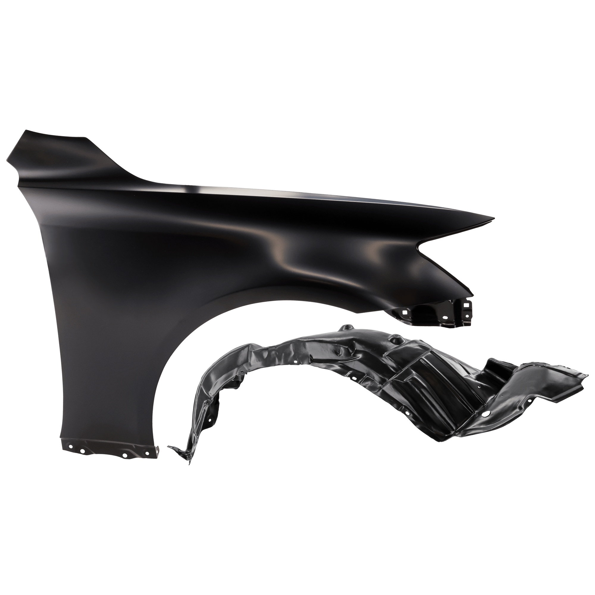 AM IS250 IS350-09-10 FRONT FENDER RH 2 pc Kit Primed with Fender Liner SKU KIT 050926 AE723 Partslink LX1241111 LX1249115 OEM 5380153070-5380553040