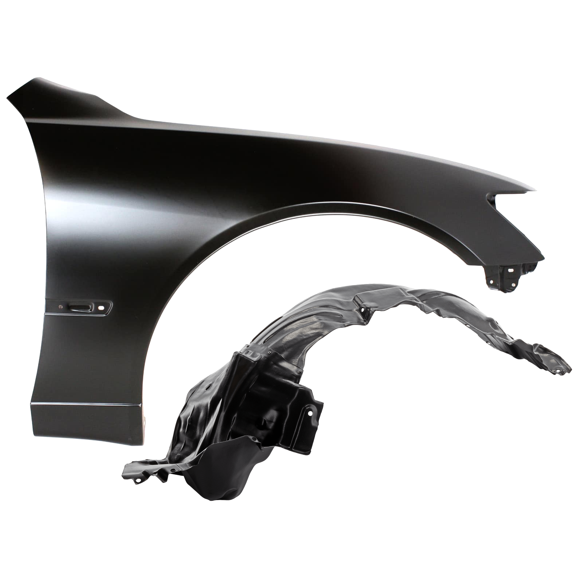 AM IS300-03-05 FRONT FENDER RH 2 pc Kit Primed with Fender Liner SKU KIT 050926 AE727 Partslink LX1241106 LX1251108 OEM 5380153030-5387553080