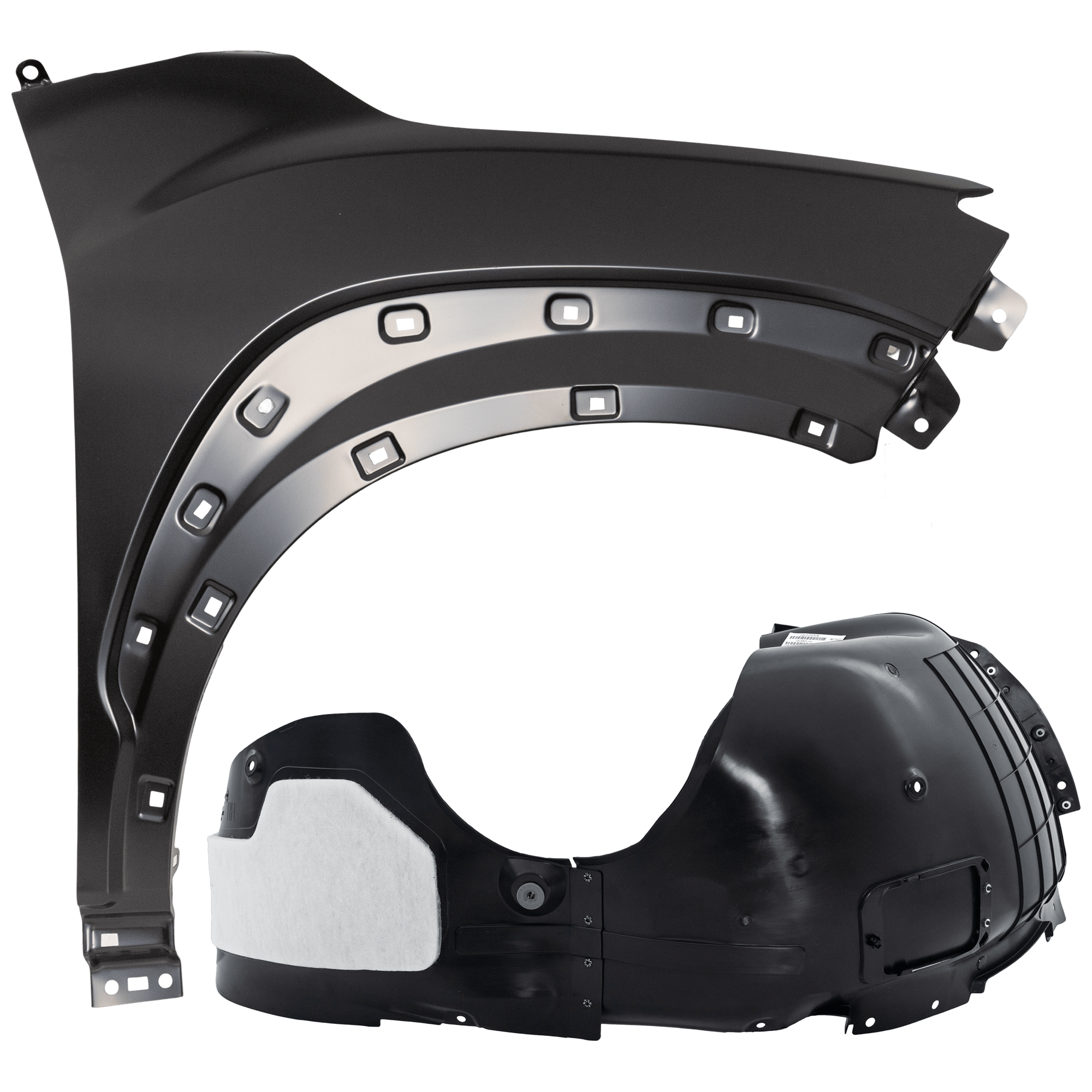 AM KONA 22-23 FRONT FENDER RH 2 pc Kit Primed with Fender Liner SKU KIT 050926 AE730 Partslink HY1241172 HY1249191 OEM 66321J9000-86812J9NA0