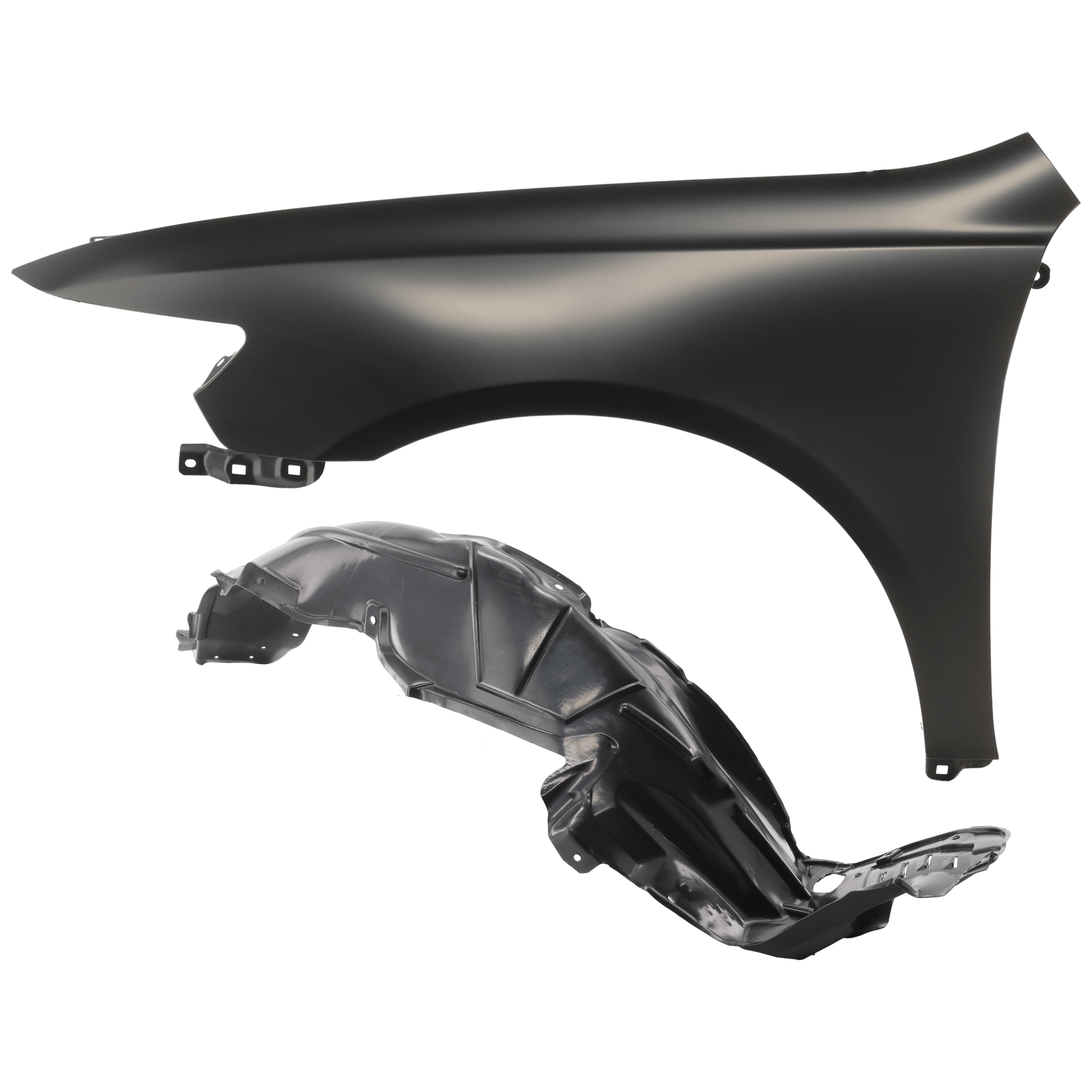 AM TSX 04-05 FRONT FENDER LH 2 pc Kit Primed with Fender Liner SKU KIT 050926 AE733 Partslink AC1240116 AC1248117 OEM 60261SEAA90ZZ 74151SEA000